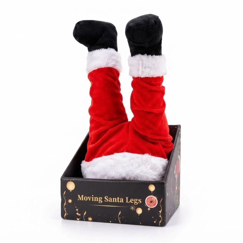 Montegoni Weihnachtsmann Weihnachtsdeko Figur Santa Elf bewegliche Beine Weihnachtsmann Deko (Einzelne Weihnachtsdeko Figur, 1 Stück Weihnachtsfigur Dekoration), Santa oder Elf, Klemmhalterung, batteriebetrieben, Batterien enthalten