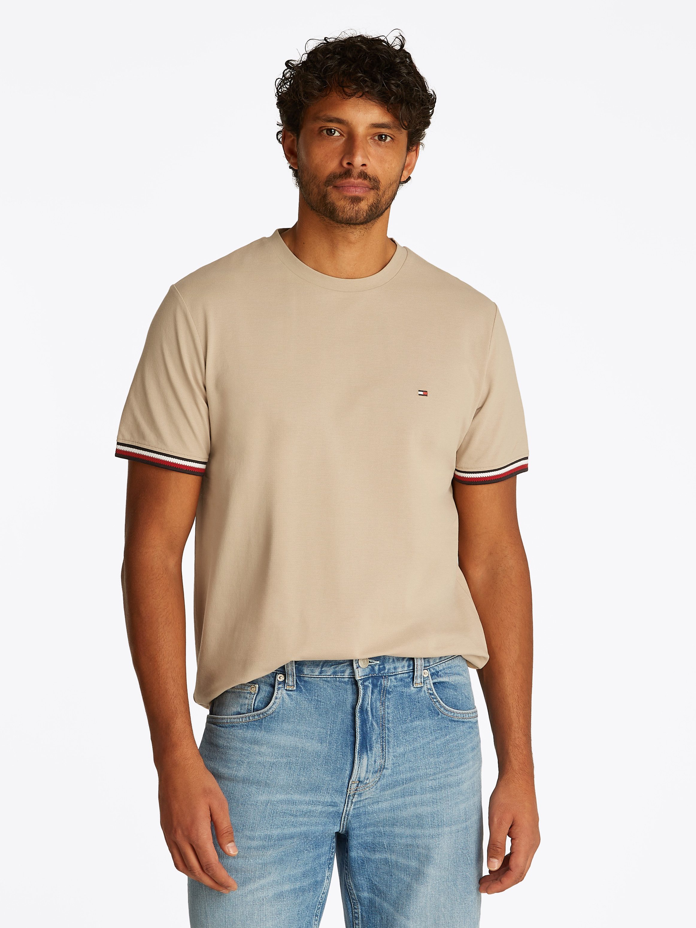 Tommy Hilfiger T-Shirt GLOBAL STRIPE CUFF günstig online kaufen