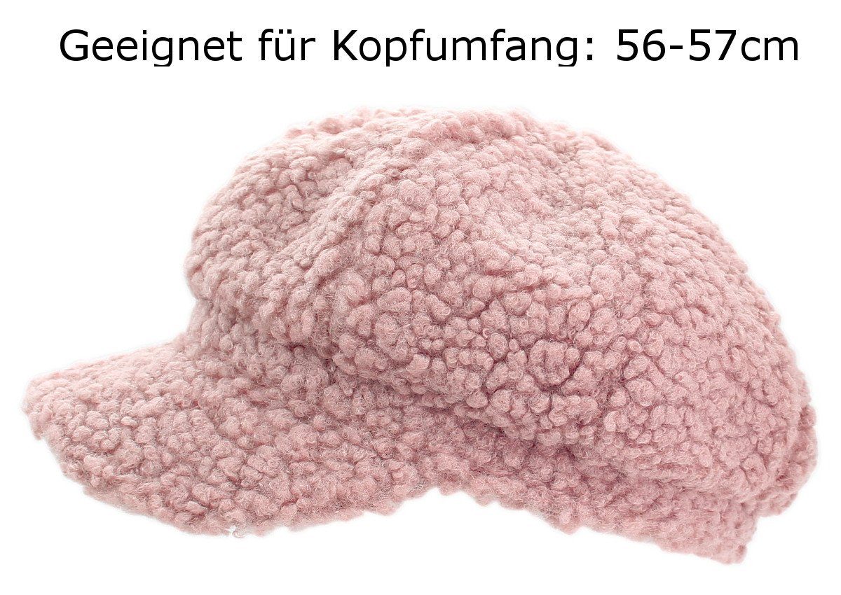 dy_mode Ballonmütze Schirmmütze Damen Unifarbe Ballonmütze Flauschige Kappe günstig online kaufen