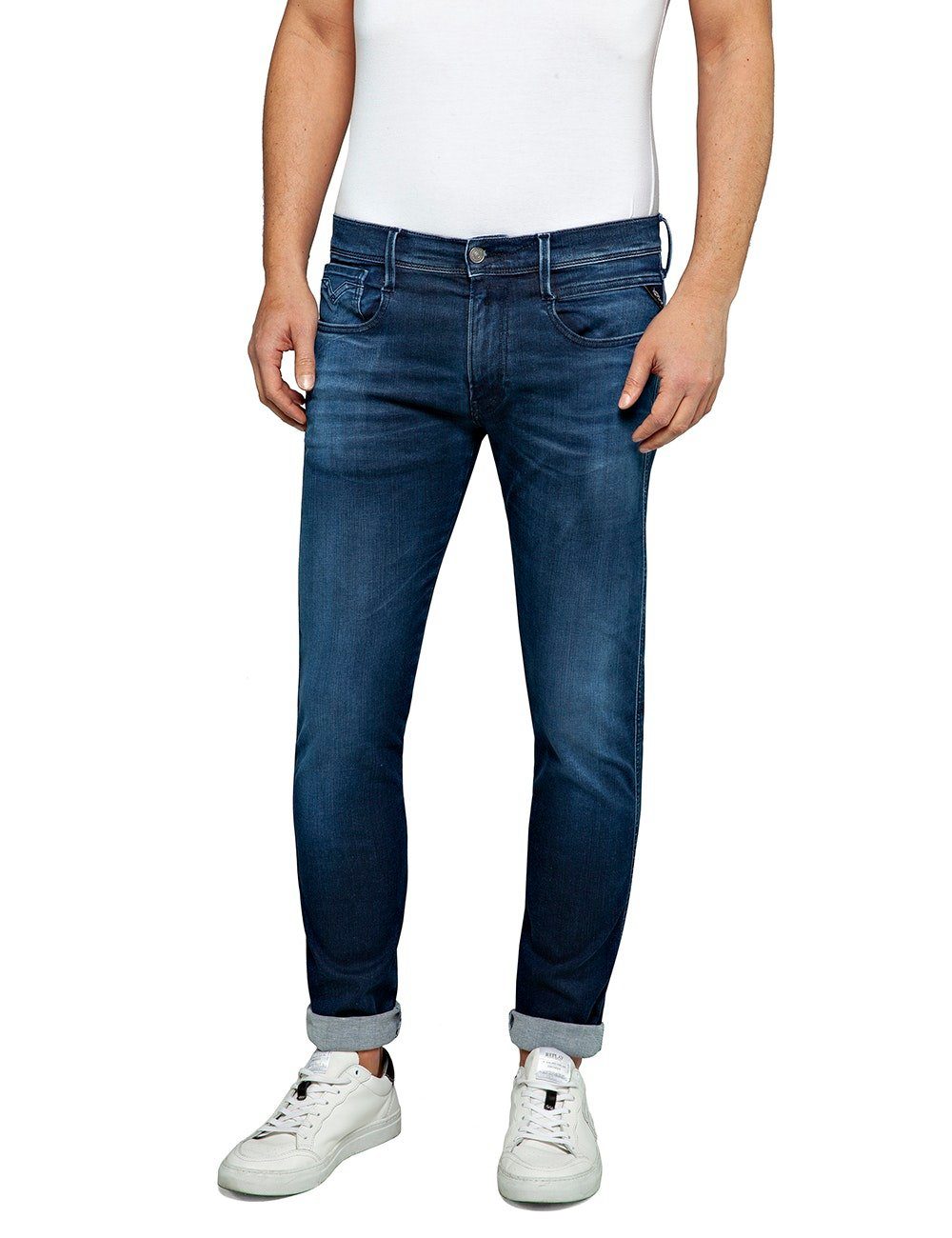 mit Stretch ANBASS Slim-fit-Jeans Replay