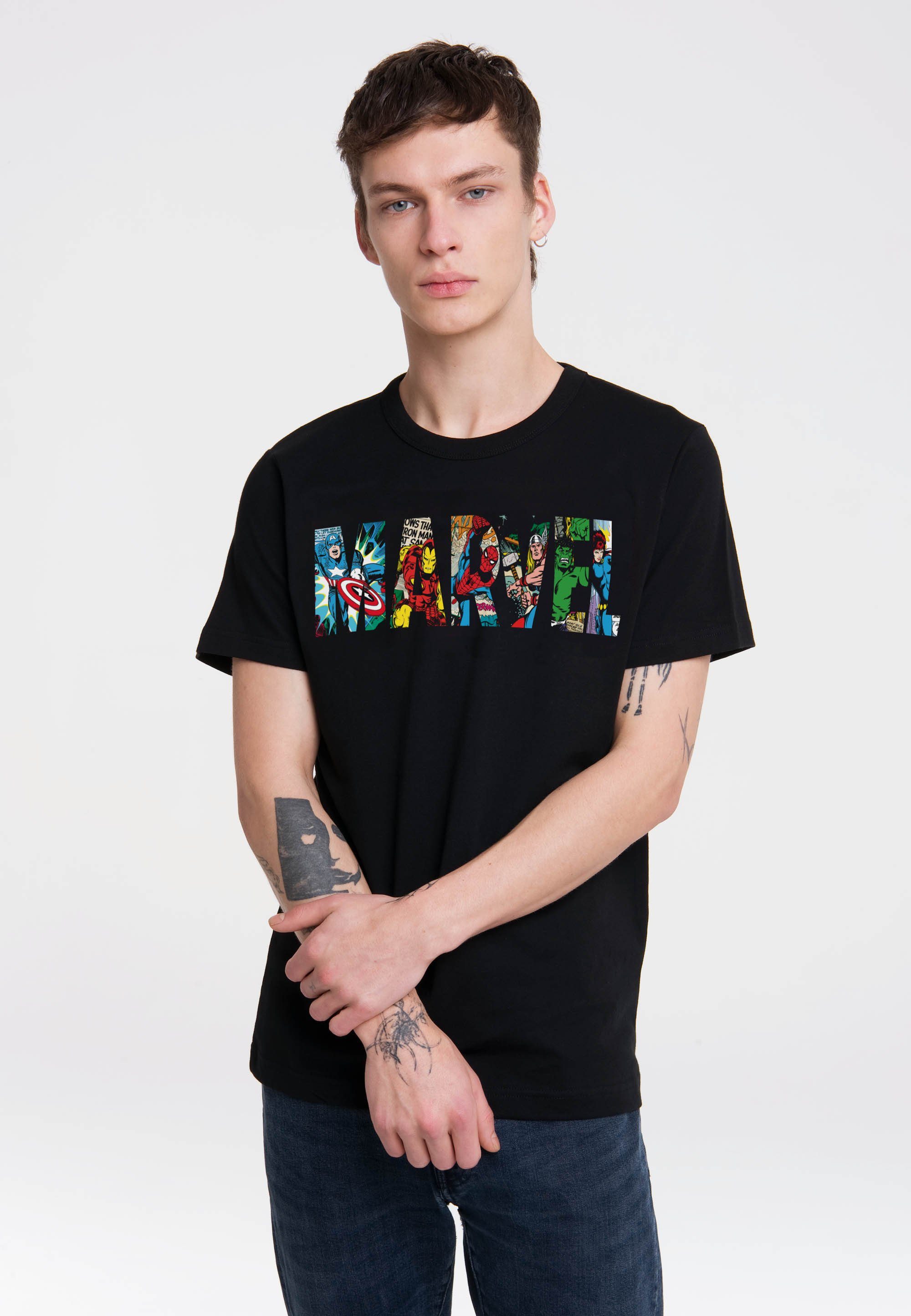 coolem Logo Colour LOGOSHIRT Comic mit Marvel Print T-Shirt