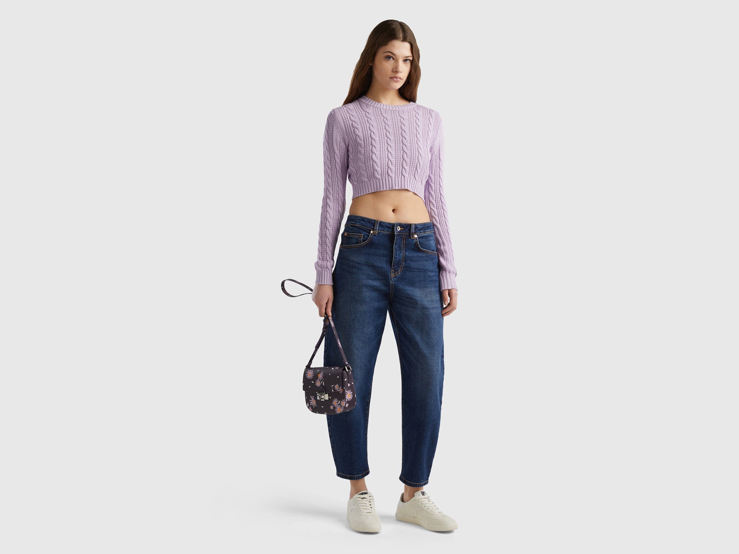 United Colors of Benetton Rundhalspullover cropped