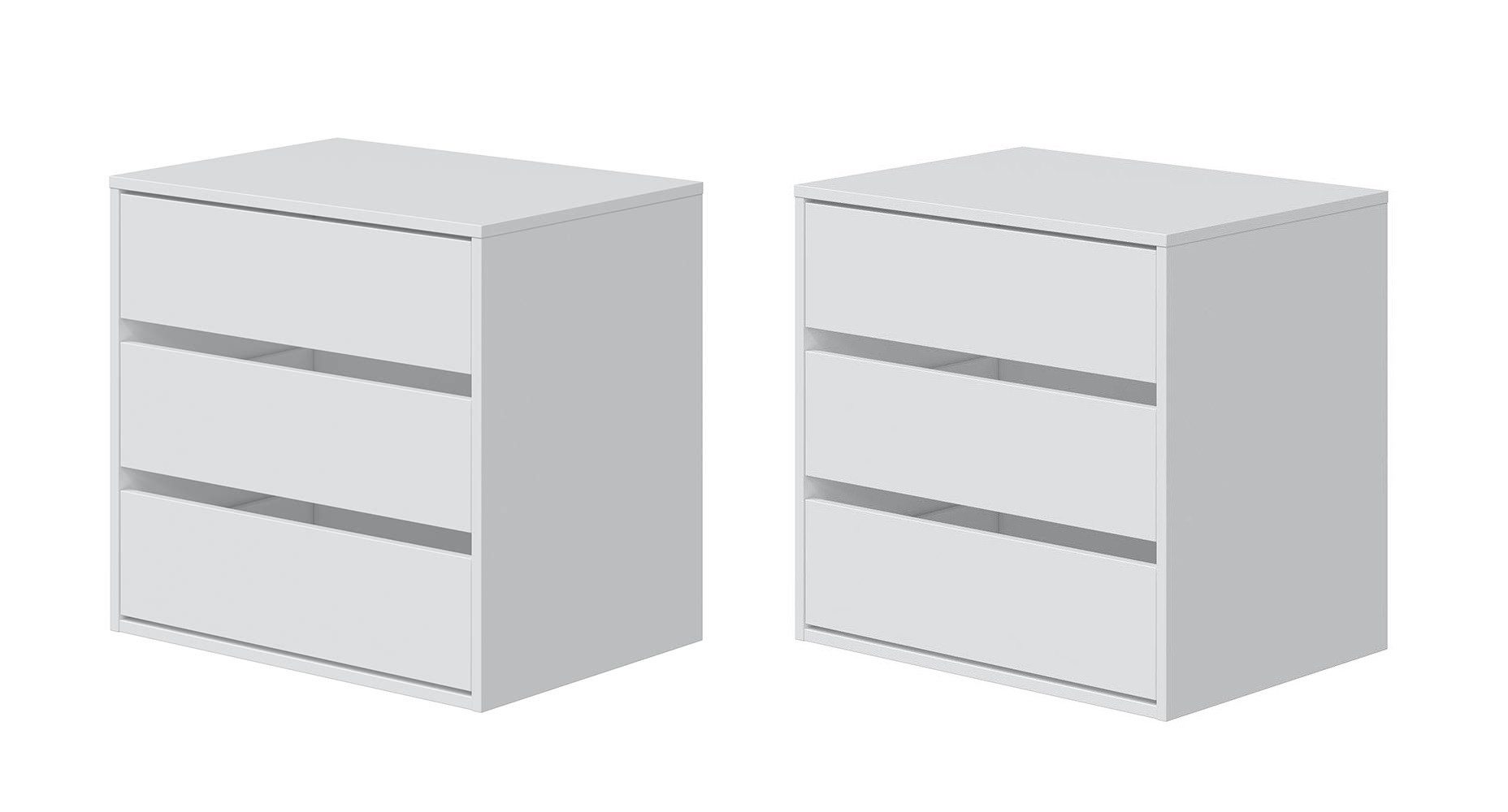 freiraum Schubkasteneinsatz Arc, (2er-Set) in weiss - 60x57x44 (BxHxT)