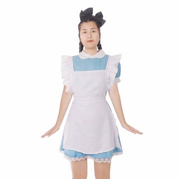 GalaxyCat Kostüm Dienstmädchen Cosplay Kostüm, Kleid mit Schürze, Dienstmädchen Cosplay Kostüm