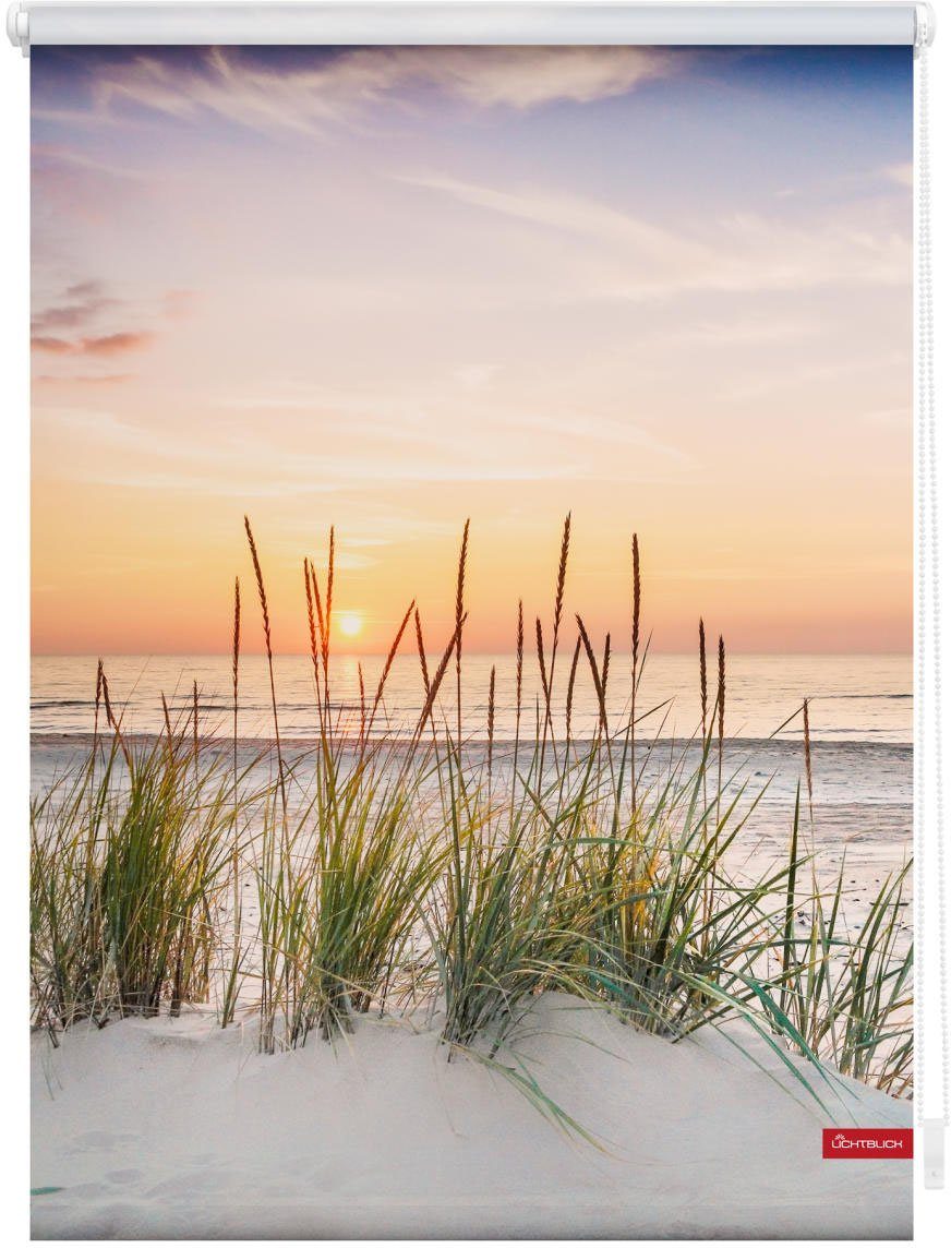 - ORIGINAL, freihängend, Klemmfix Weiß, Bohren, LICHTBLICK blickdicht, Rollo Seitenzugrollo Rot blickdicht, Klemmfix, ohne Nordseestrand