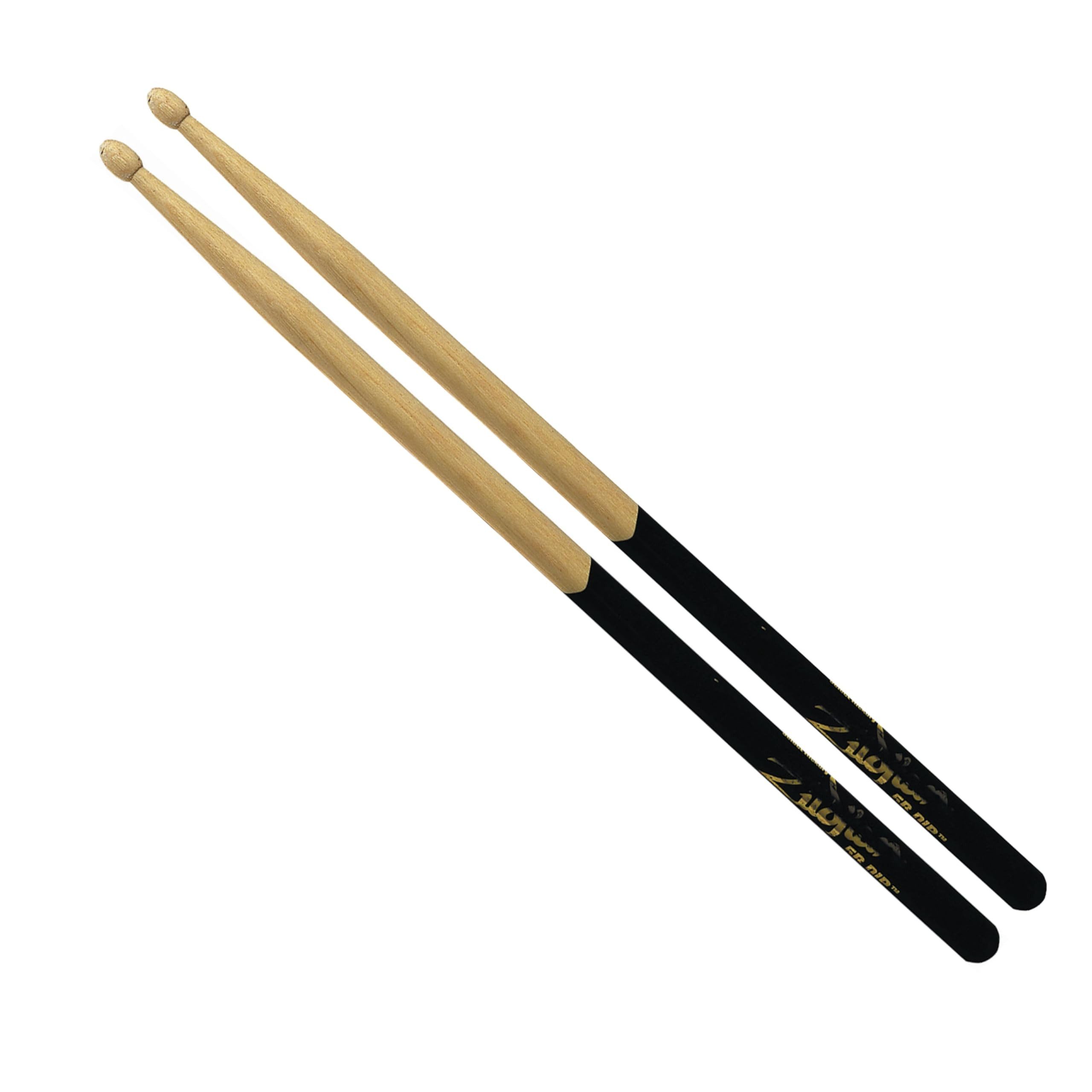 Zildjian Drumsticks (5B Hickory Sticks Black-DIP Natural Finish Wood Tip, Sticks, Beater und Mallets, Drumsticks Holztip), 5B Hickory Sticks, Black-DIP Natural Finish, Wood Tip - Drumsticks