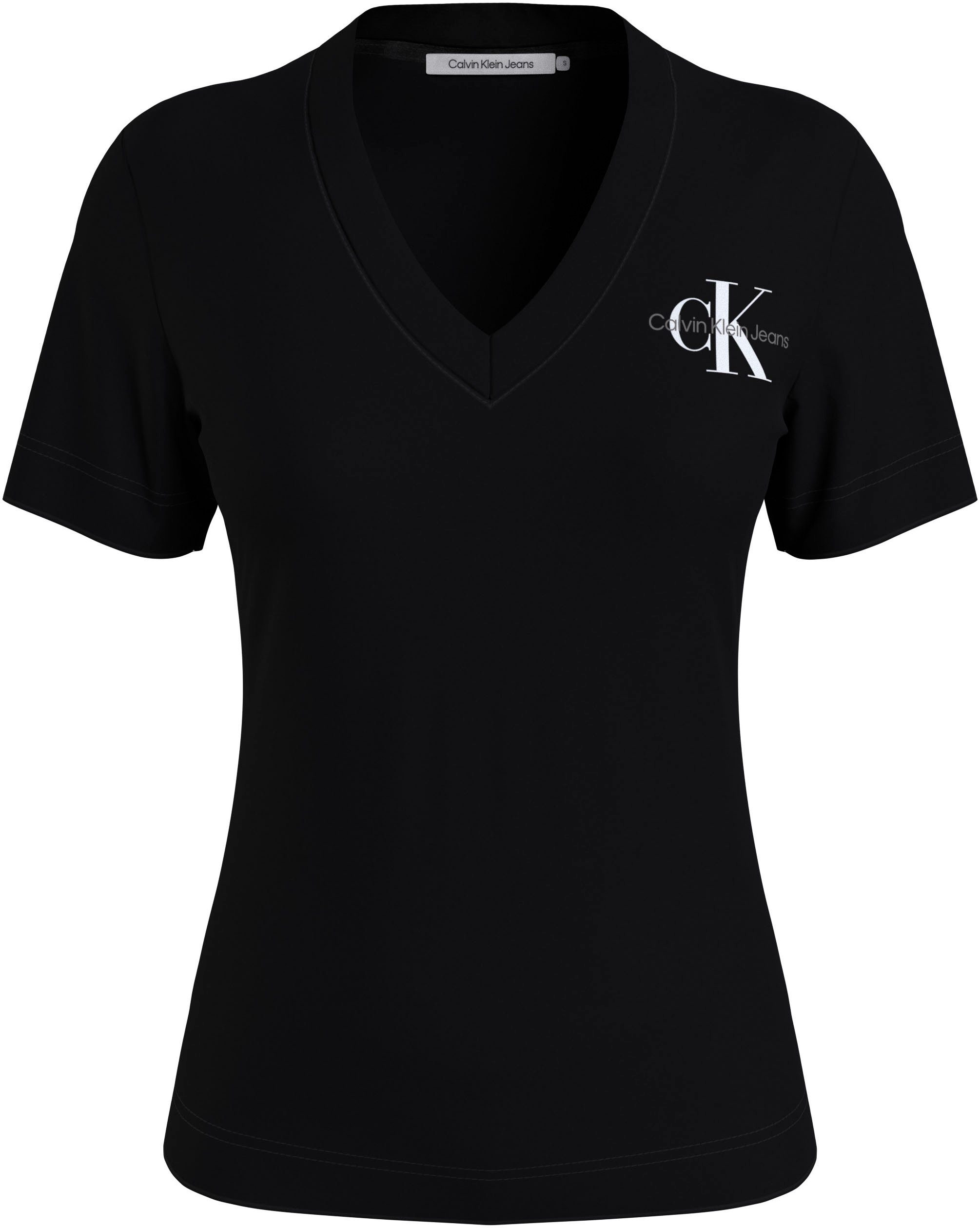 Calvin Klein Jeans V-Shirt MONOLOGO SLIM V-NECK TEE mit Logodruck Ck Black | V-Shirts