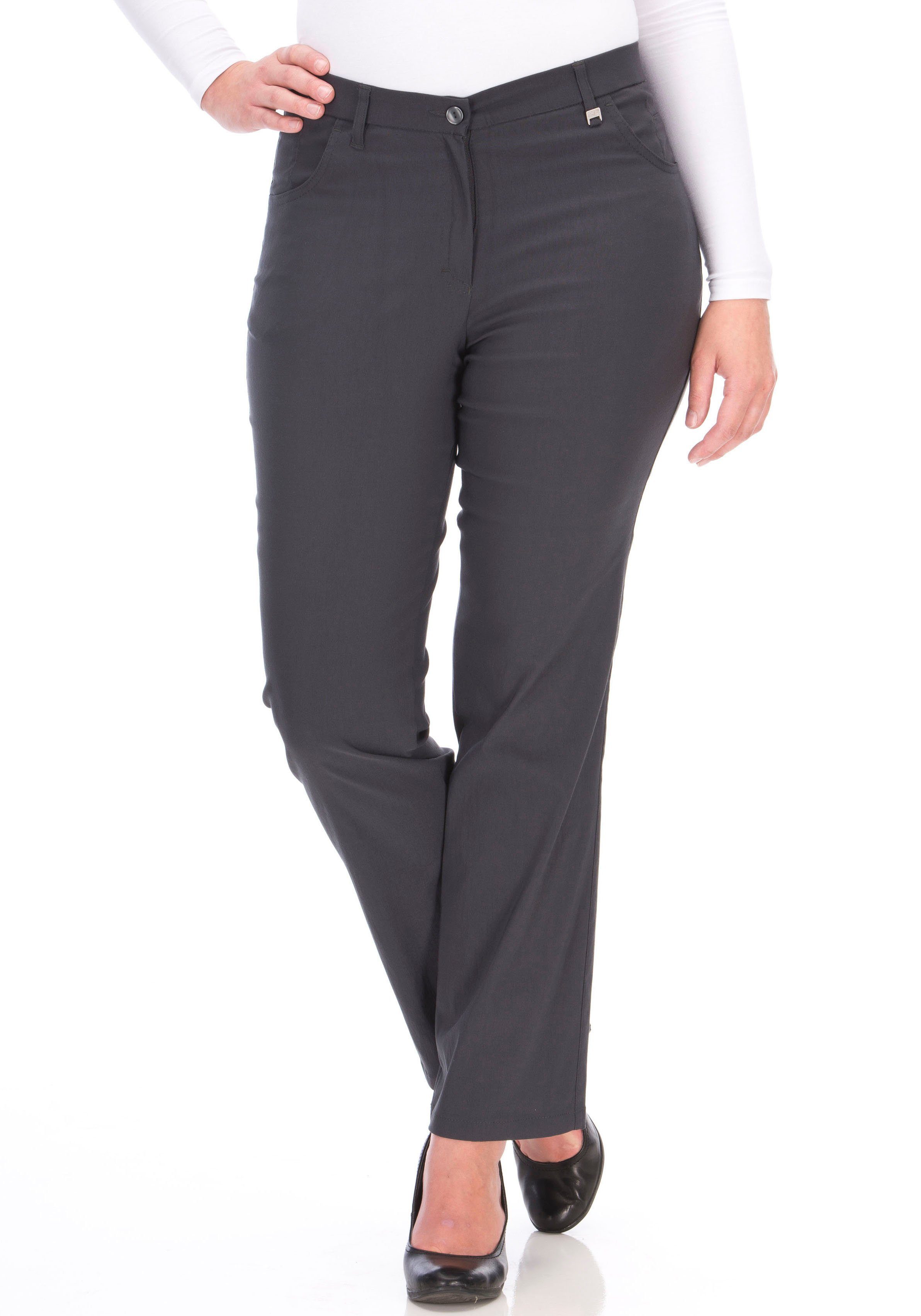 5-Pocket-Hose in Betty bequemer Bengaline anthrazit Form KjBRAND