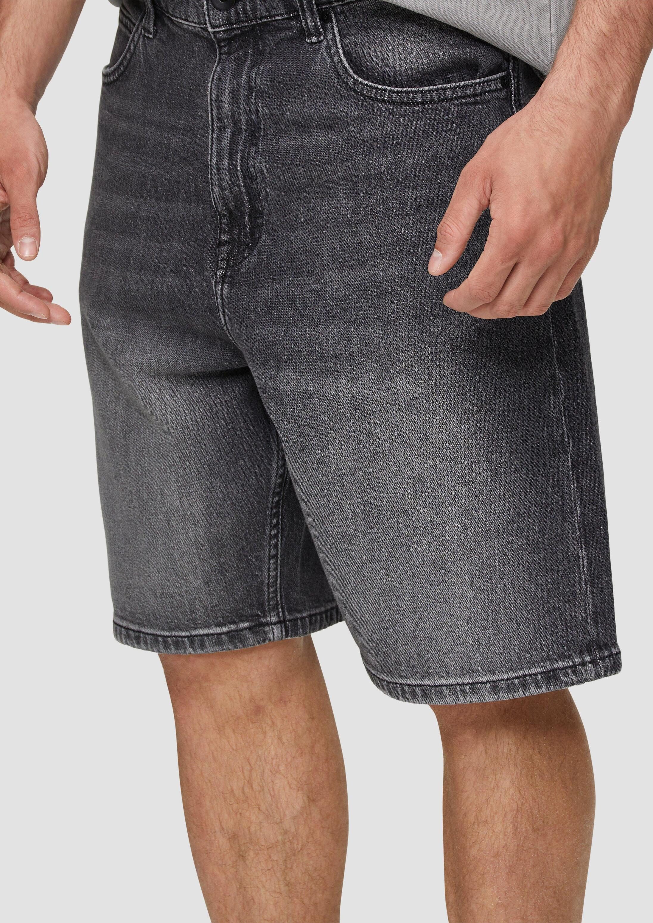 QS Jeansshorts Jeans-Hose Jeans-Shorts / Loose Fit / Mid Rise