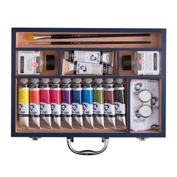 Talens Farbkasten Van Gogh Ölfarben-Starterbox XL, 12 x 40 ml + Zubehör