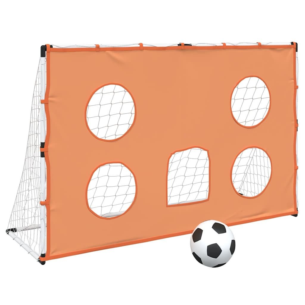 vidaXL Fußballtor Fußballtor für Kinder mit Zielmatte und Ball 182x62x118 cm
