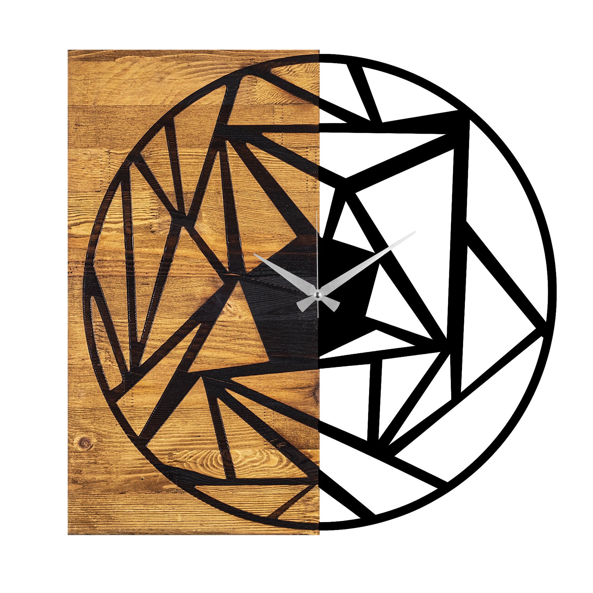 Wallity Wanduhr 100% WOODEN (Thickness: 3 cm) / METAL, 60 x 3 x 58 cm L1136