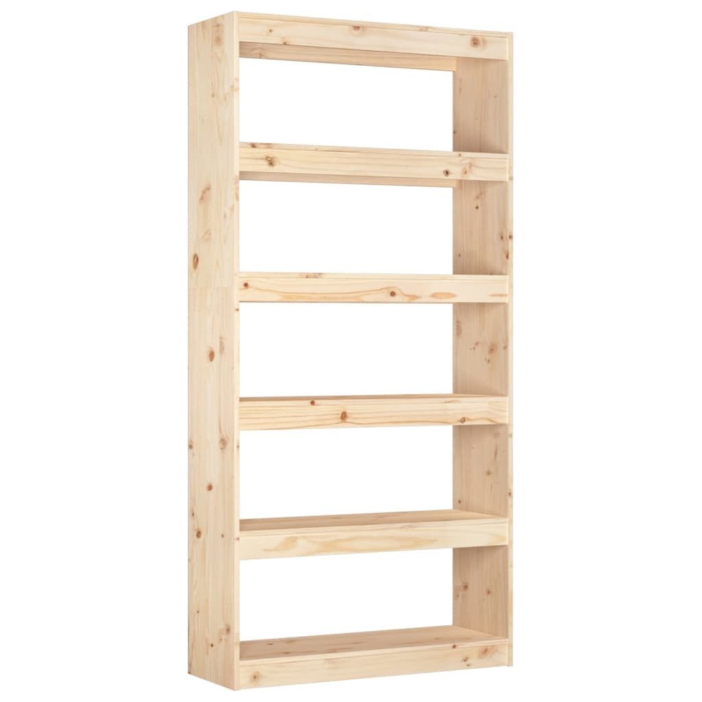 vidaXL Standvitrine Bücherregal/Raumteiler 80x30x167,4 cm Massivholz Kiefer günstig online kaufen