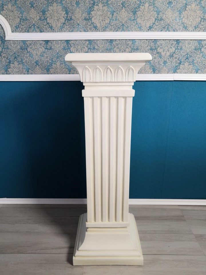 JVmoebel Skulptur Griechische Antik Säulen Säule Kolumne Blumen