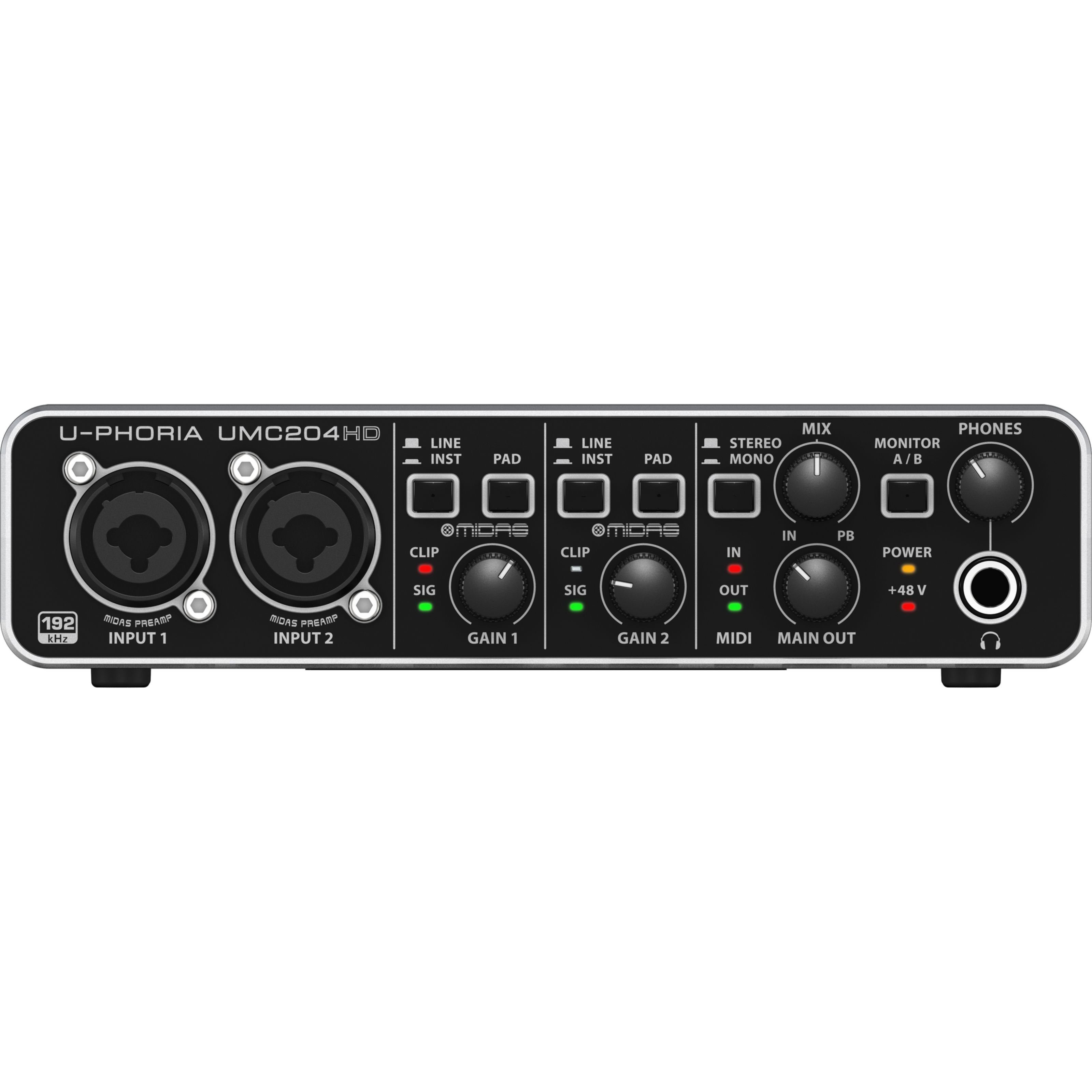 Behringer Digitales Aufnahmegerät (UMC204HD U-Phoria - USB Audio Interface)