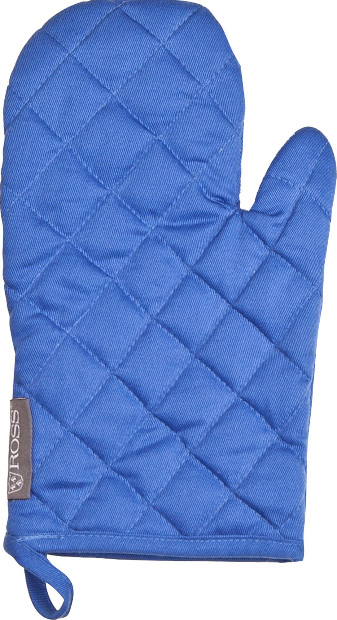 Grillhandschuhe inkl. ROSS (Set, Exclusiv, 2-tlg), 100% blau Latzschürze, Baumwolle