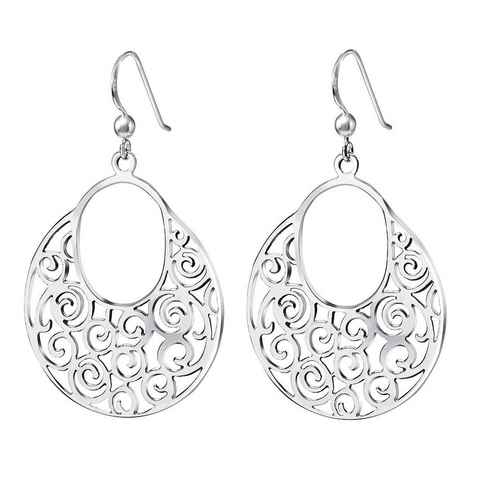 Materia Paar Ohrhänger Damen Ohrringe Silber Ornament orientalisch SO-60, 925 Sterling Silber, rhodiniert