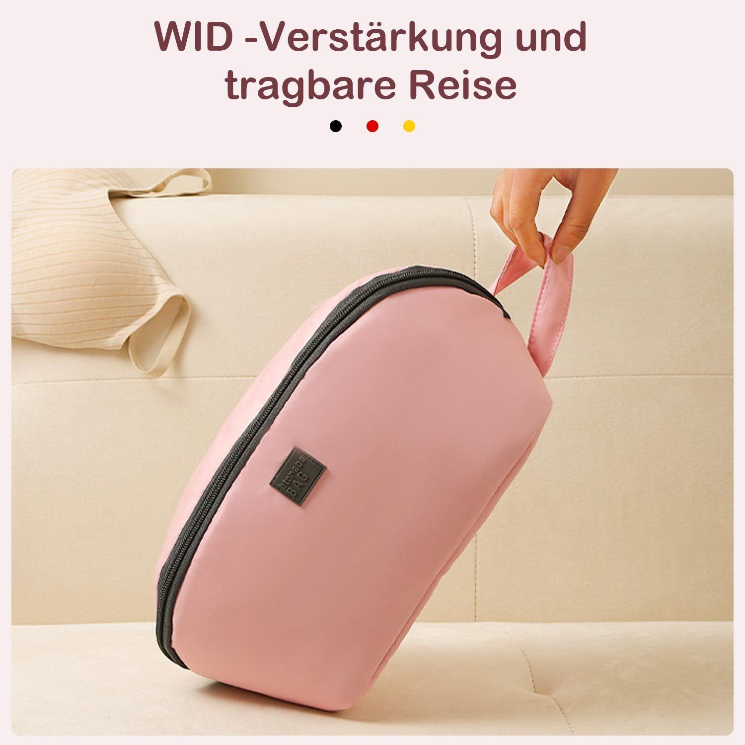 MAGICSHE für Aufbewahrungstasche Organizer Unterwäsche (25*13*13cm), rosa Reisetasche Multifunktionale