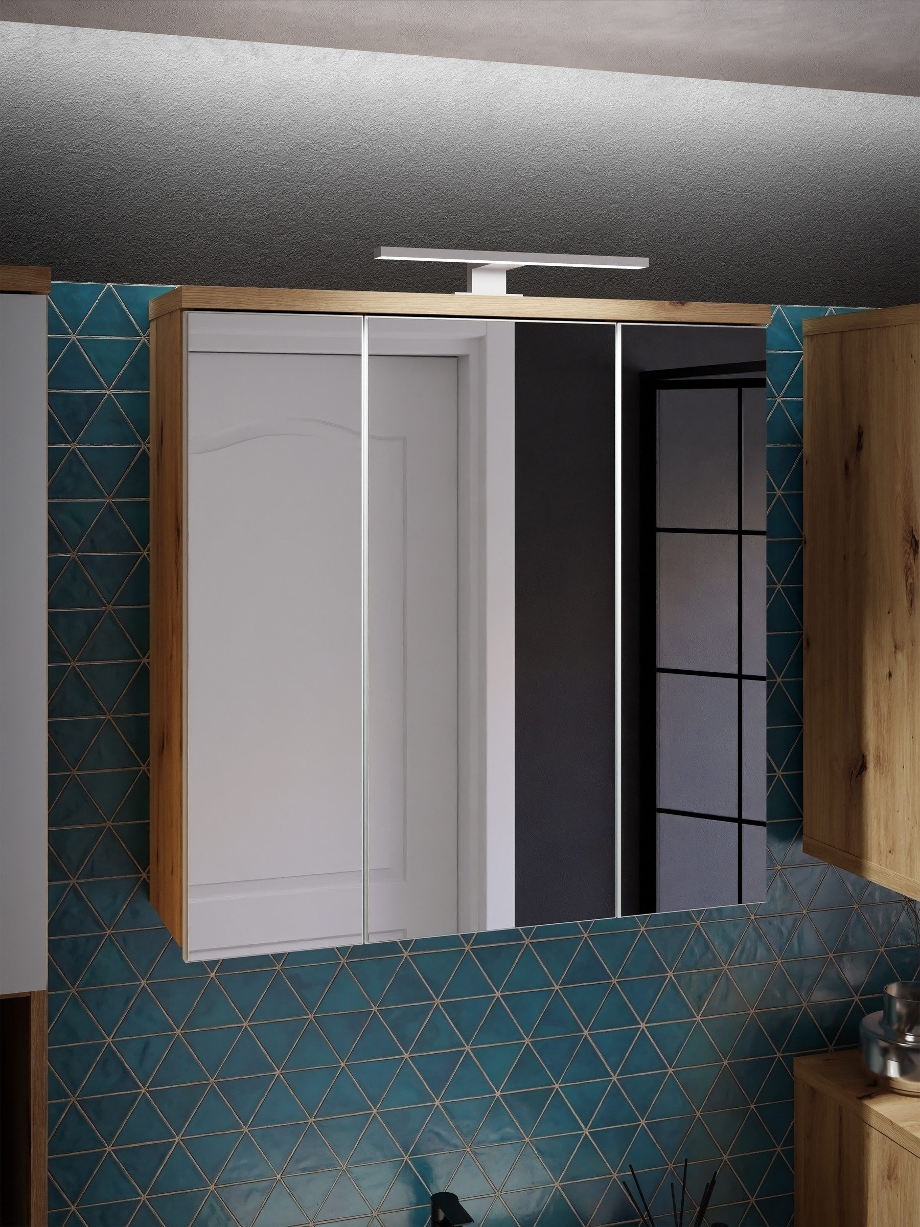 FORTE Badezimmerspiegelschrank in Artisan Eiche / günstig online kaufen