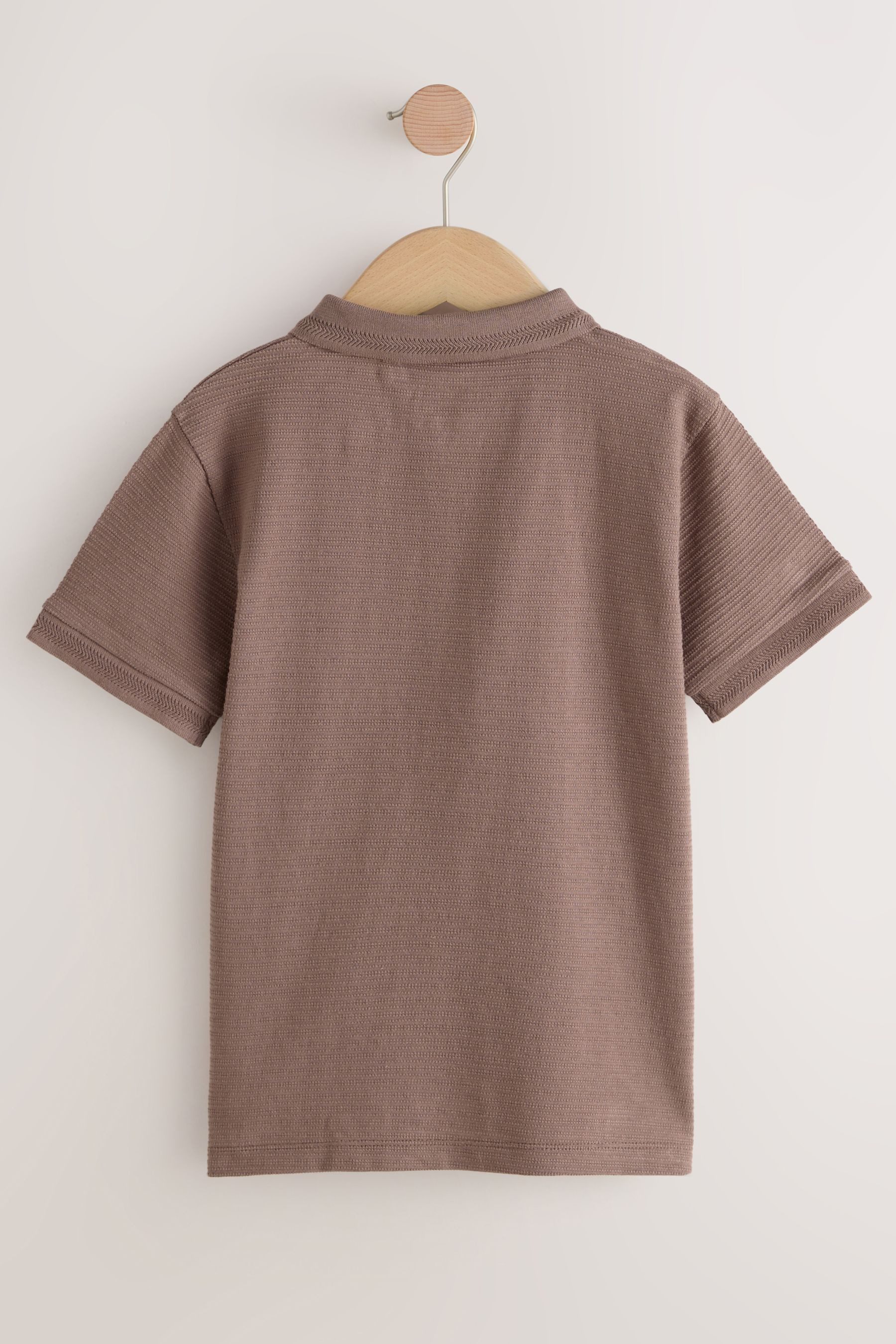 Next Poloshirt Kurzärmeliges Polohemd mit Reißverschluss (1-tlg)