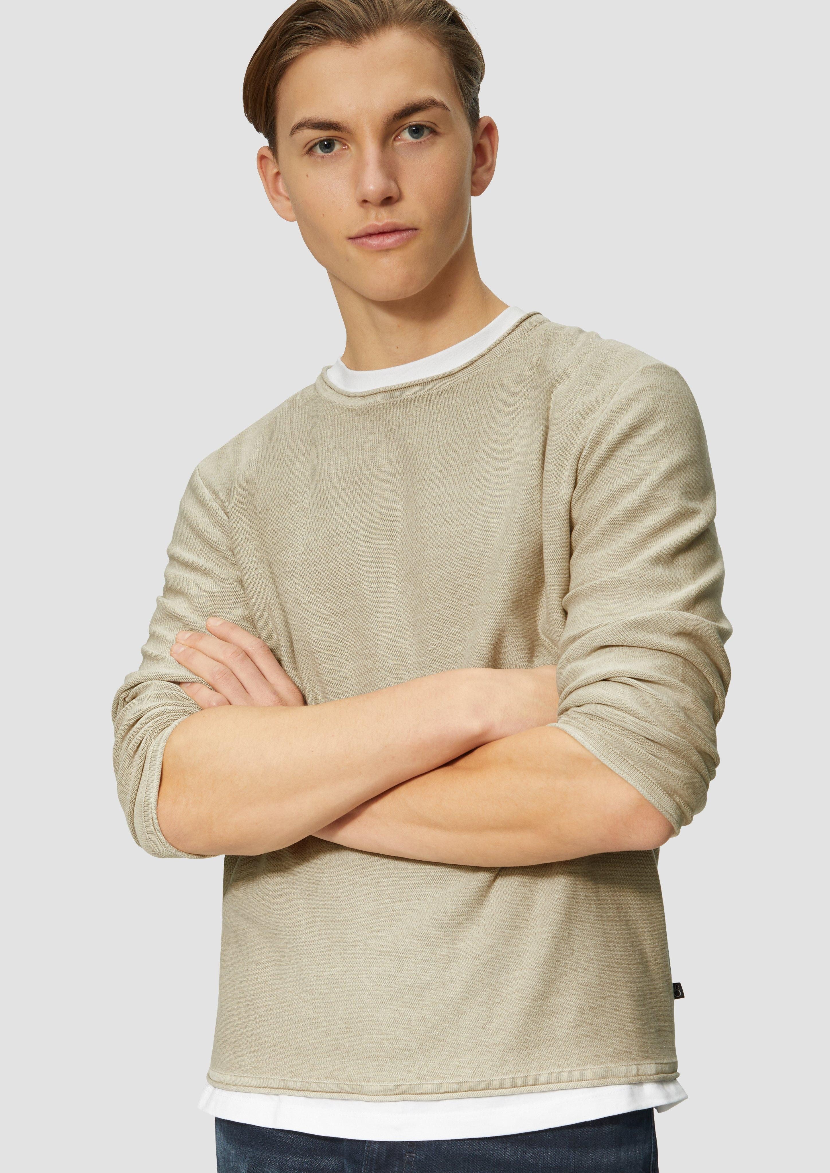 QS Strickpullover Gewaschener Strickpullover mit Rollkante günstig online kaufen