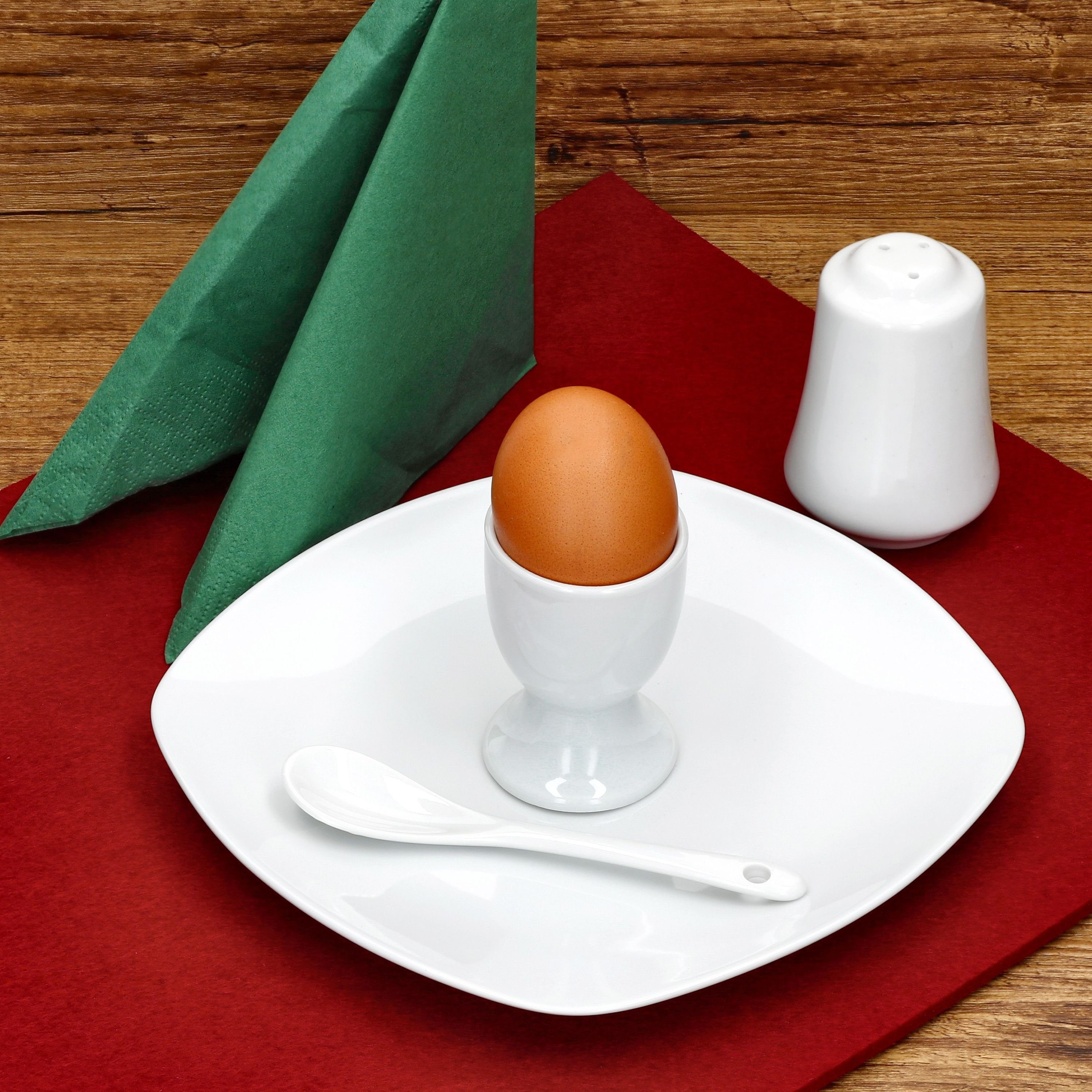 MamboCat Eierbecher 6er Set Lotta Eierbecher weiß Porzellan für 6 Personen