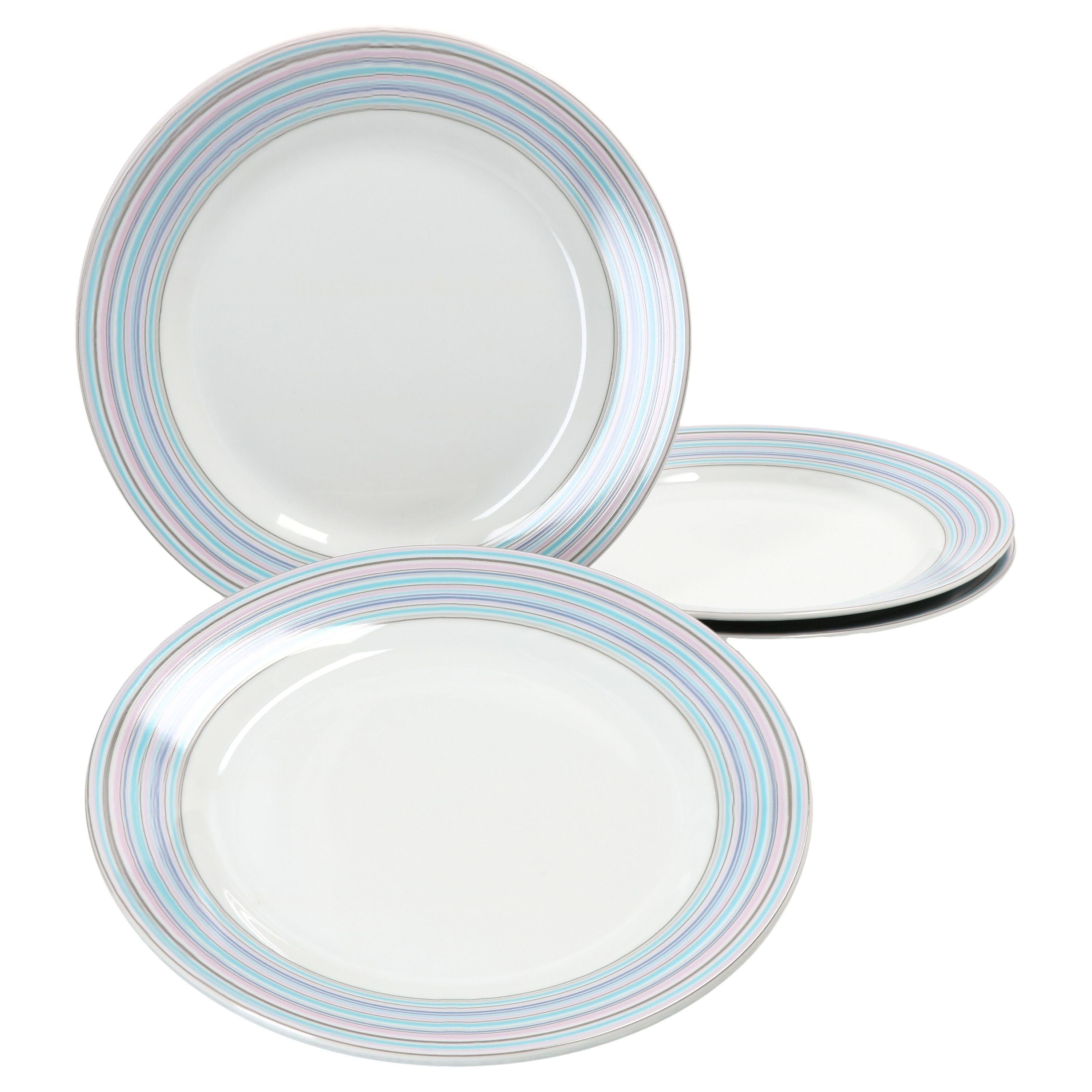 Ritzenhoff & Breker Frühstücksteller 4er Set Dessert- Kuchenteller Doppio Circle 20,5cm Ritzenhoff & Breker