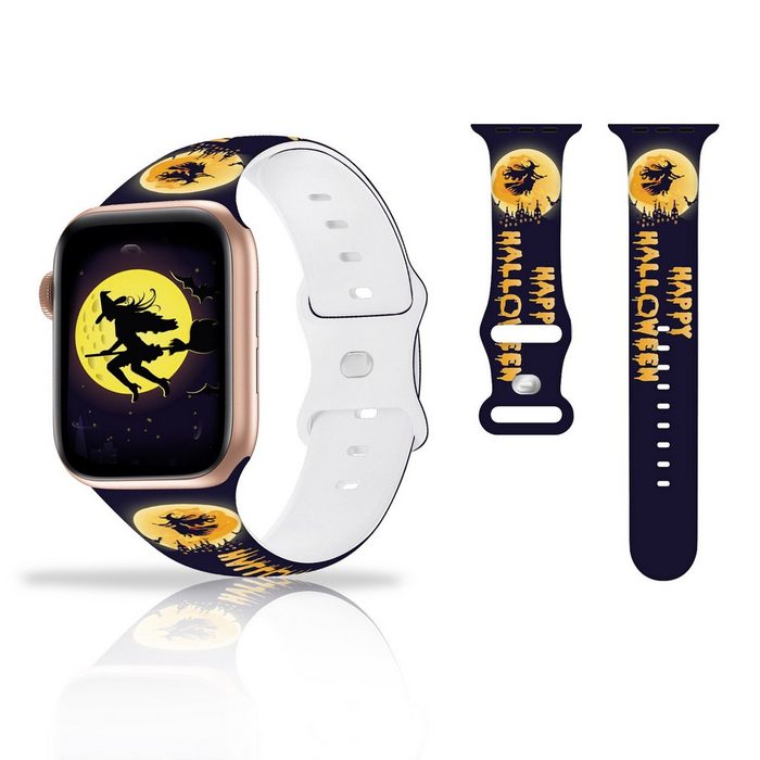 Diida Smartwatch-Armband Watch Band Halloween Band für Apple Watch 42mm Anwendbar Serie1-7