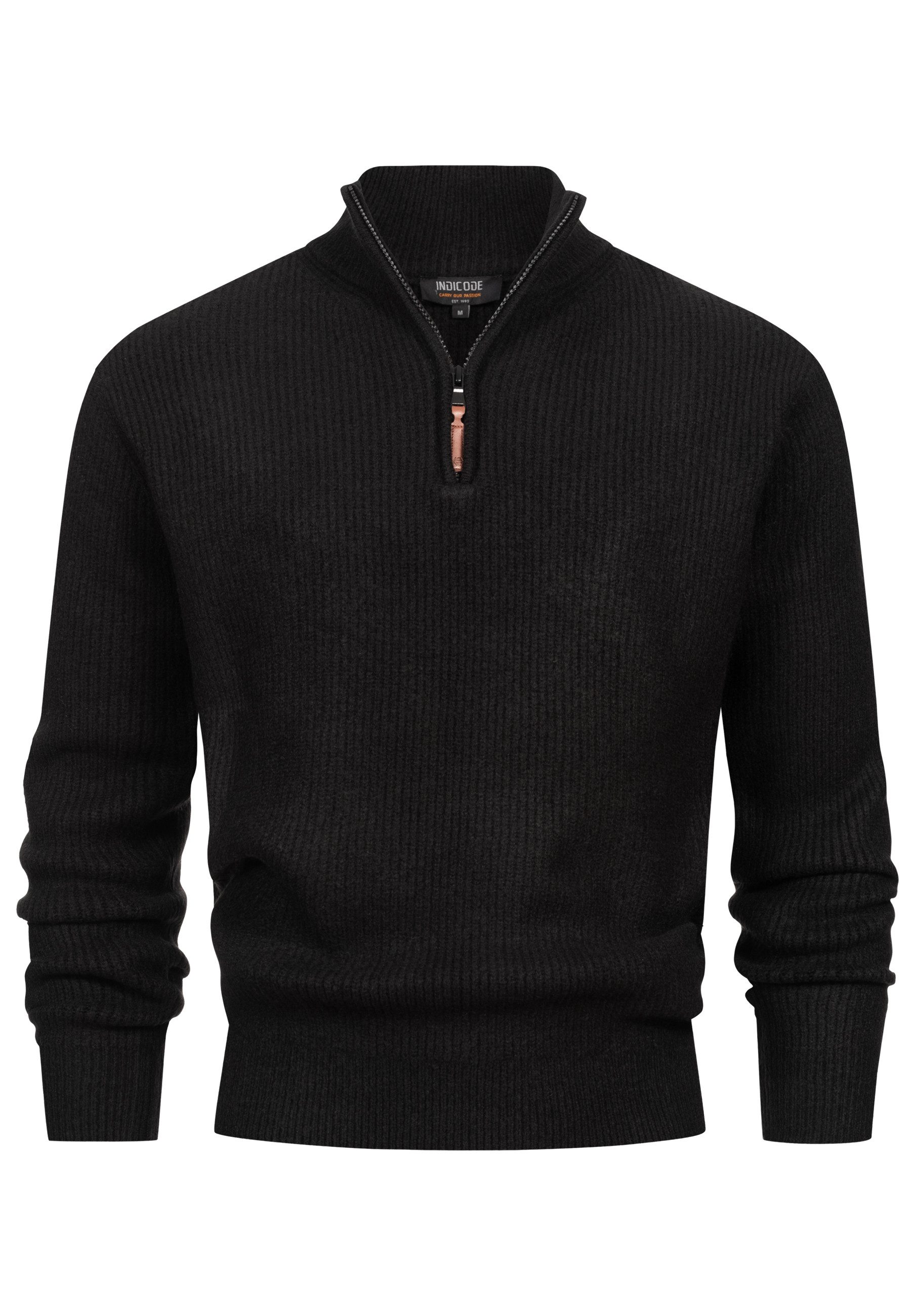 Indicode Strickpullover Herren INPeace Half Pullover Herrenpullover mit Ste günstig online kaufen