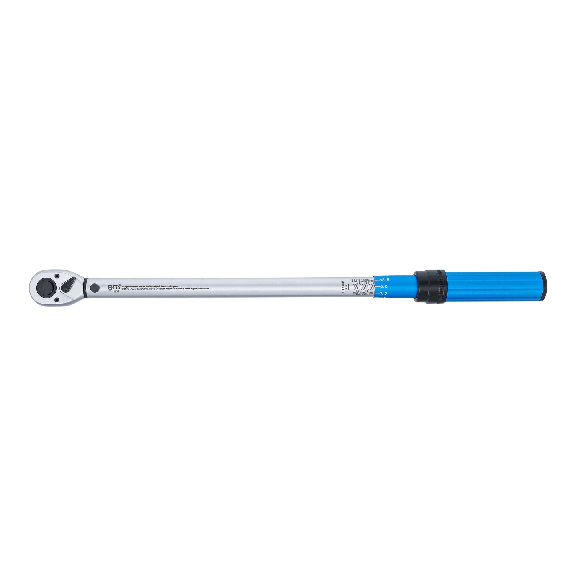 BGS technic Drehmomentschlüssel BGS Drehmomentschlüssel 2829, Abtrieb Außenvierkant 12,5 mm (1/2), 60
