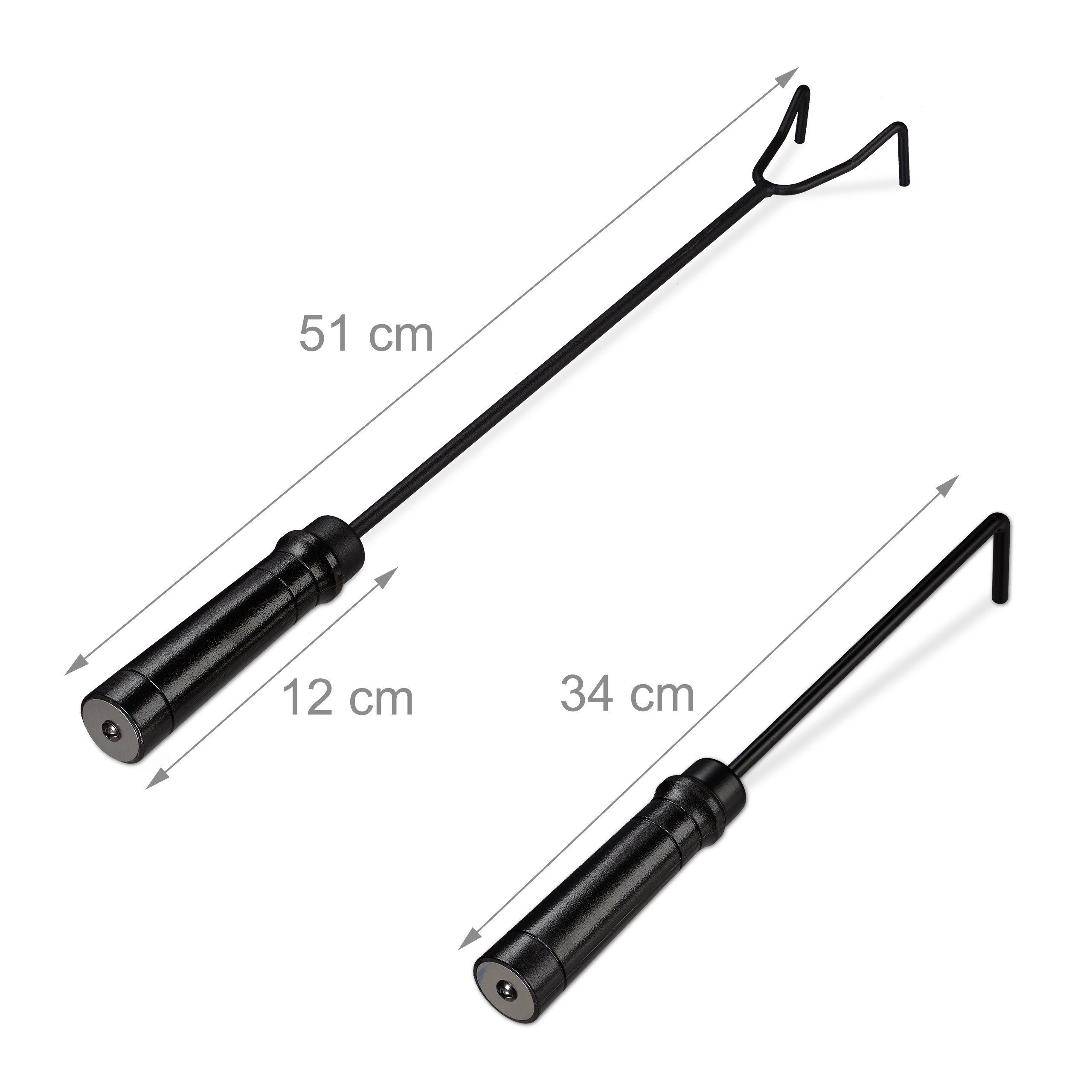 relaxdays Kamingarnitur Schürhaken 2er Set