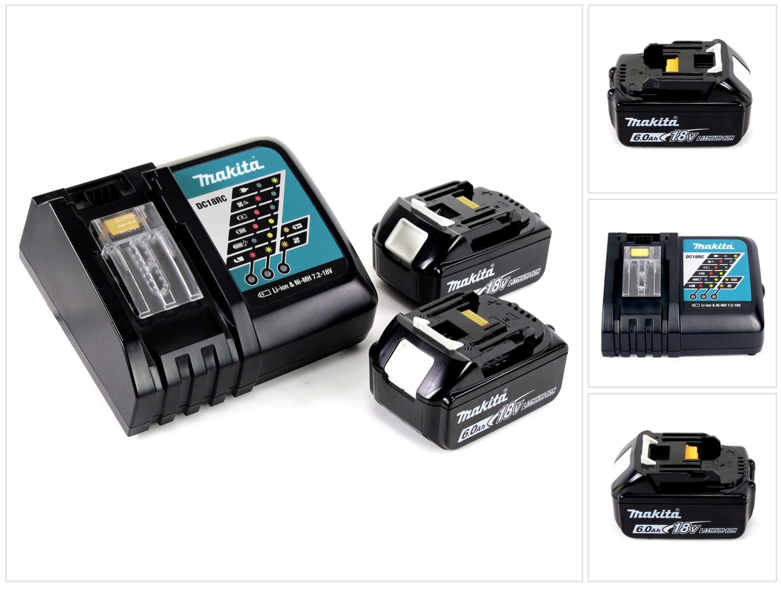 Makita Power Source Kit Li 18V mit 2x BL1860B Akku 6,0Ah + DC18RC Ladegerät Akkupacks