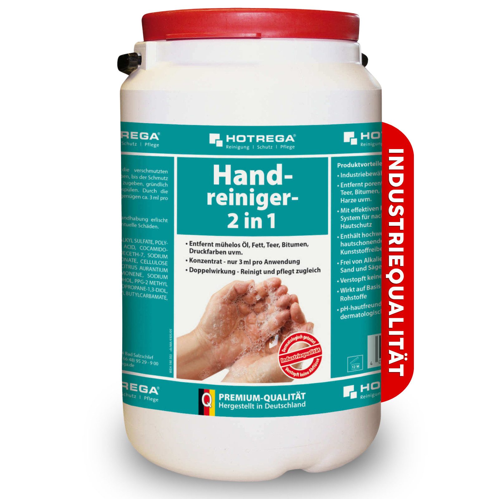 HOTREGA® Handcreme Handreiniger Handwaschpaste Hautreiniger Handpflege Hautpflege 2in1