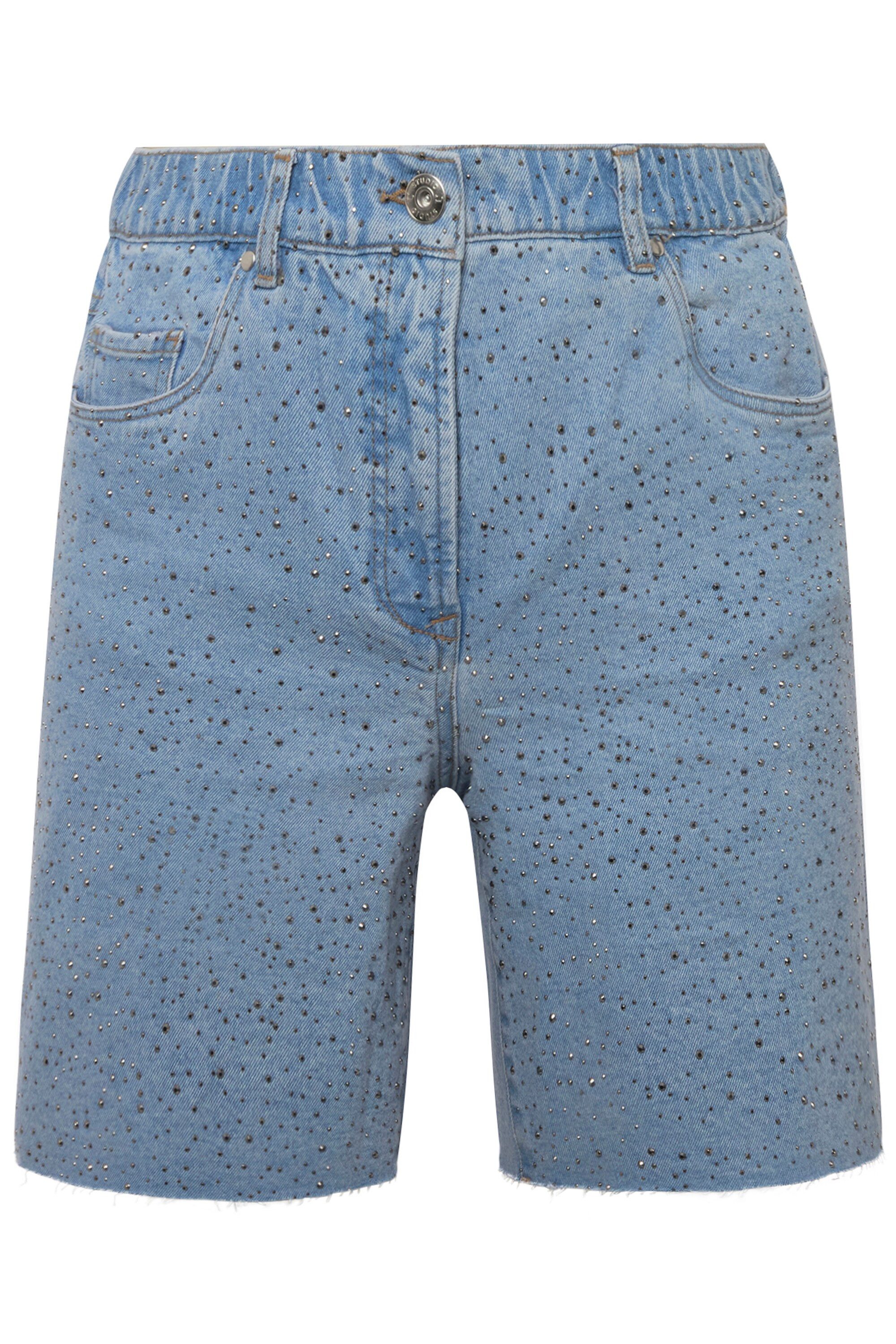 Studio Untold Regular-fit-Jeans Jeans-Shorts Wide Legs High Waist Zierstein günstig online kaufen