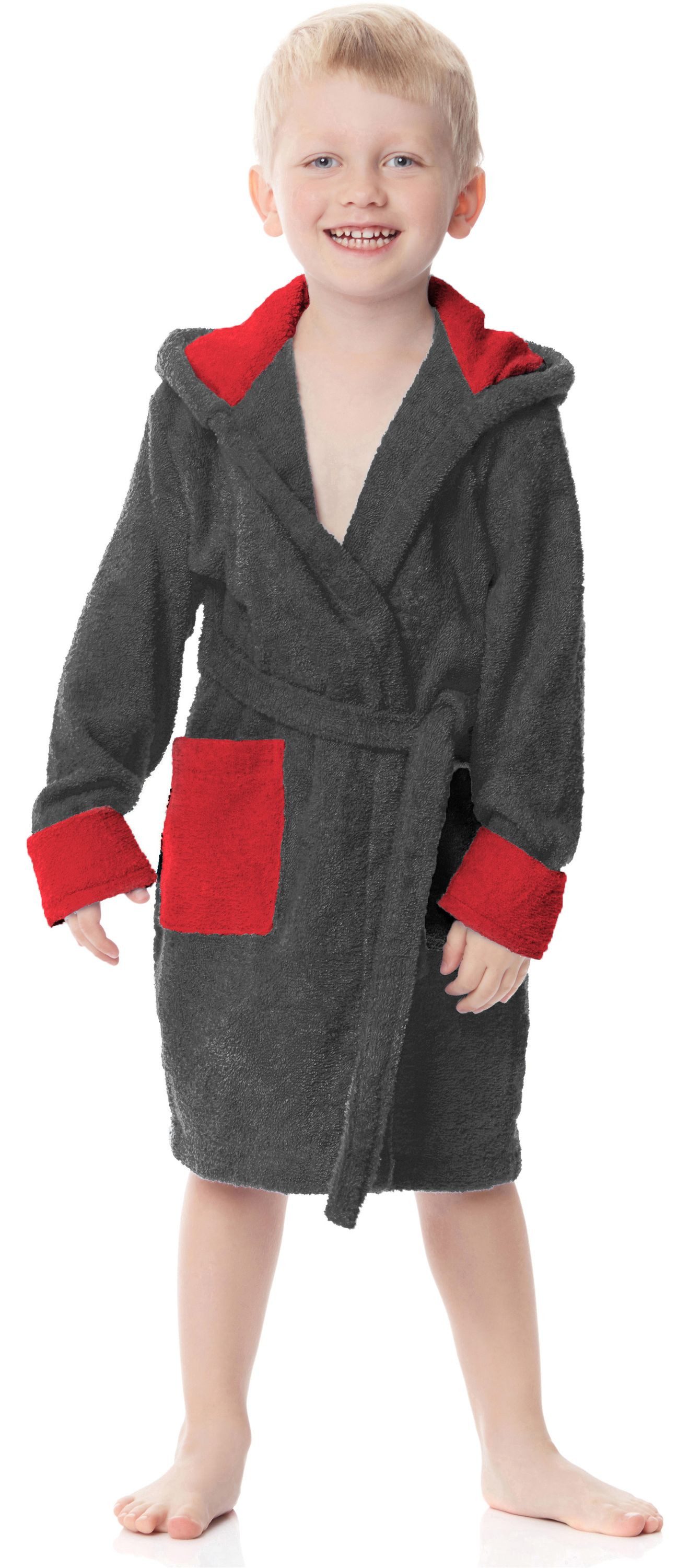 Bademantel Kinder Frottee Bademantel aus 100% Baumwolle LA40-103