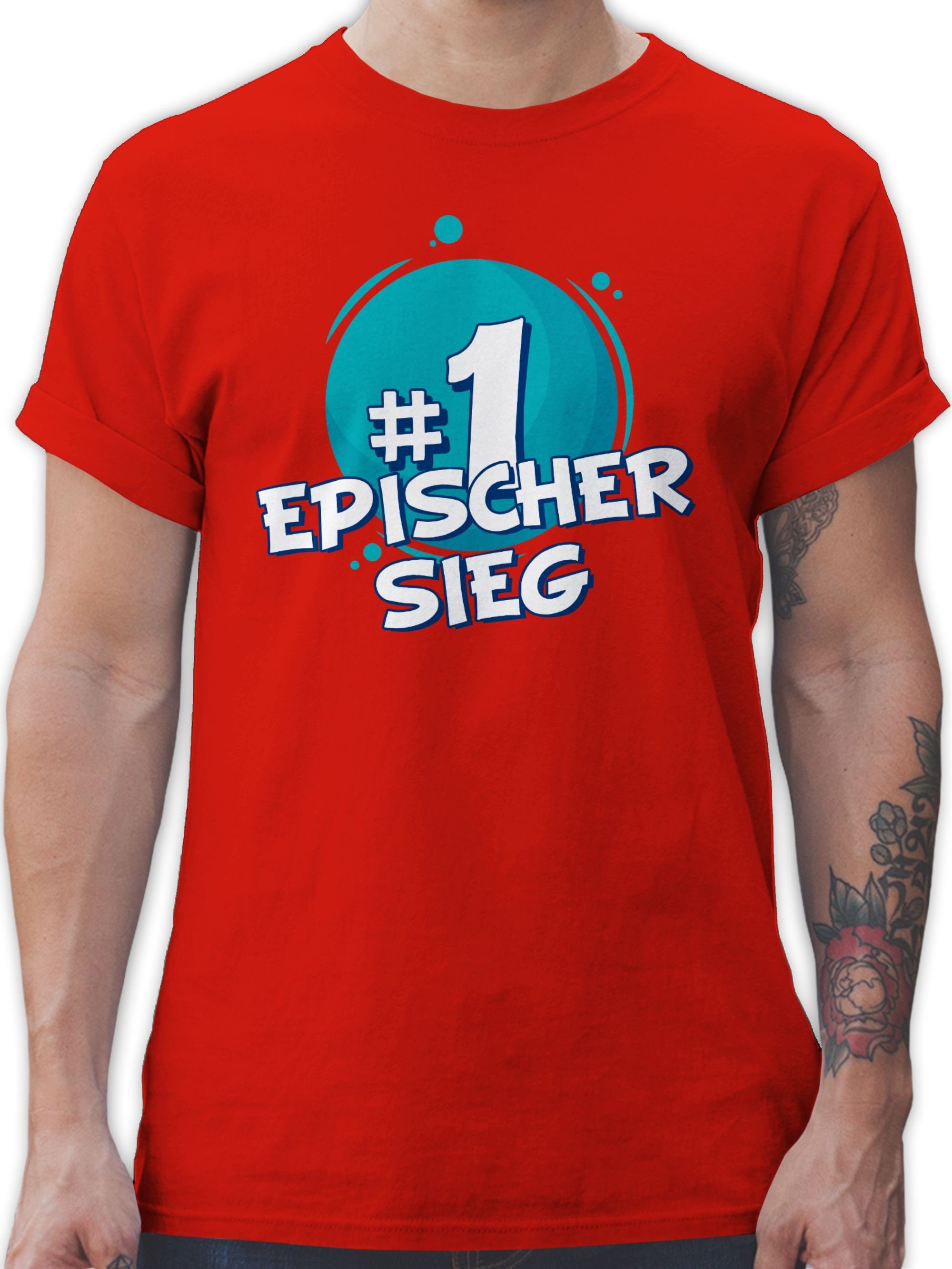 Shirtracer T-Shirt Sieg Epischer Geschenke Nerd Rot #1 03