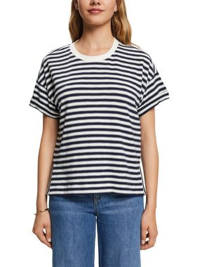 Esprit T-Shirt Gestreiftes T-Shirt, 100 % Baumwolle (1-tlg)