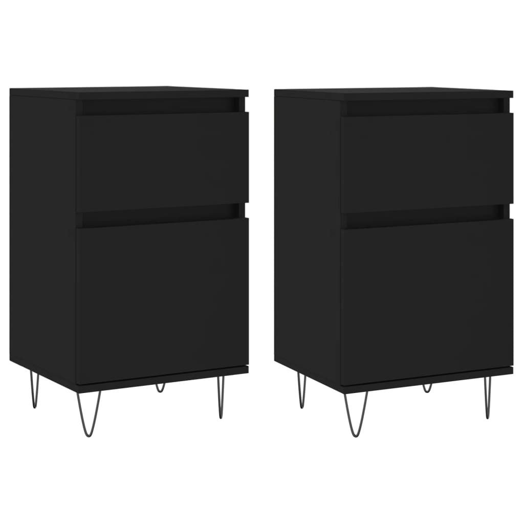 vidaXL Sideboard Sideboards 2 Stk. Schwarz günstig online kaufen