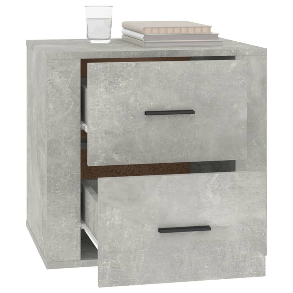 cm Fächerschrank vidaXL 50x39x47 (1-St) Betongrau Nachttisch