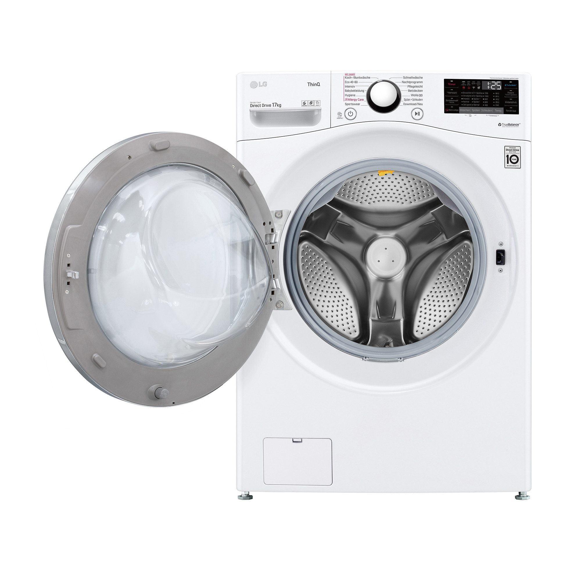 LG Waschmaschine Big Capacity F11WM17TS2, 17 kg, 1000 U/min, AquaStop-System, Inverter Direct Drive, Touchdisplay, Wäsche nachlegen