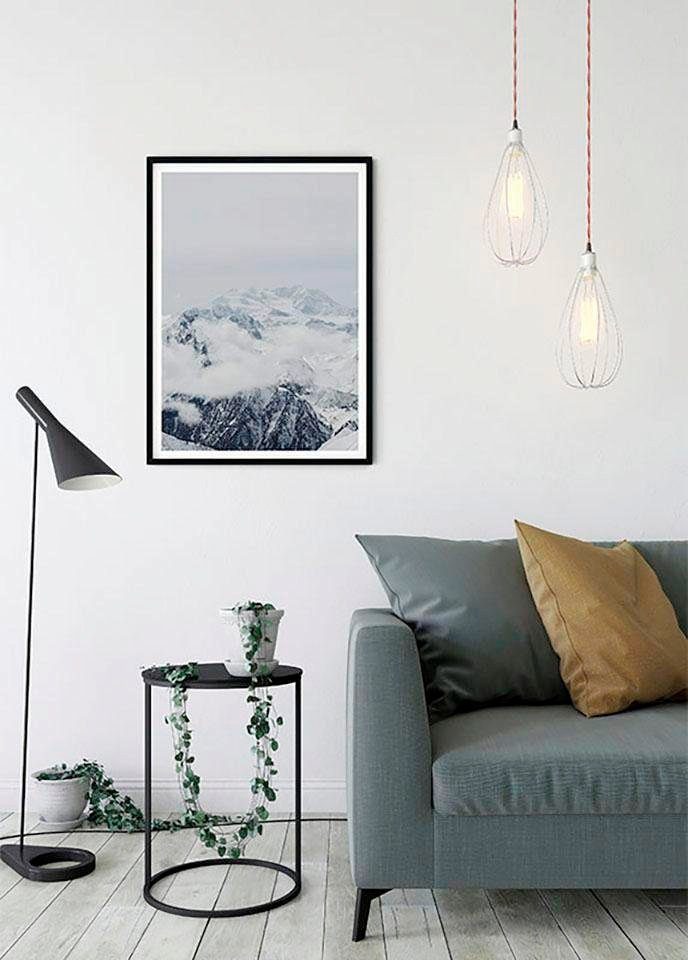 (1 St), Poster Natur Wohnzimmer Clouds, Schlafzimmer, Mountains Kinderzimmer, Komar