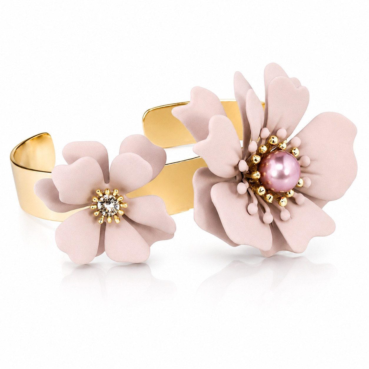 Armreif Armspange "Nelia" mit Blumen