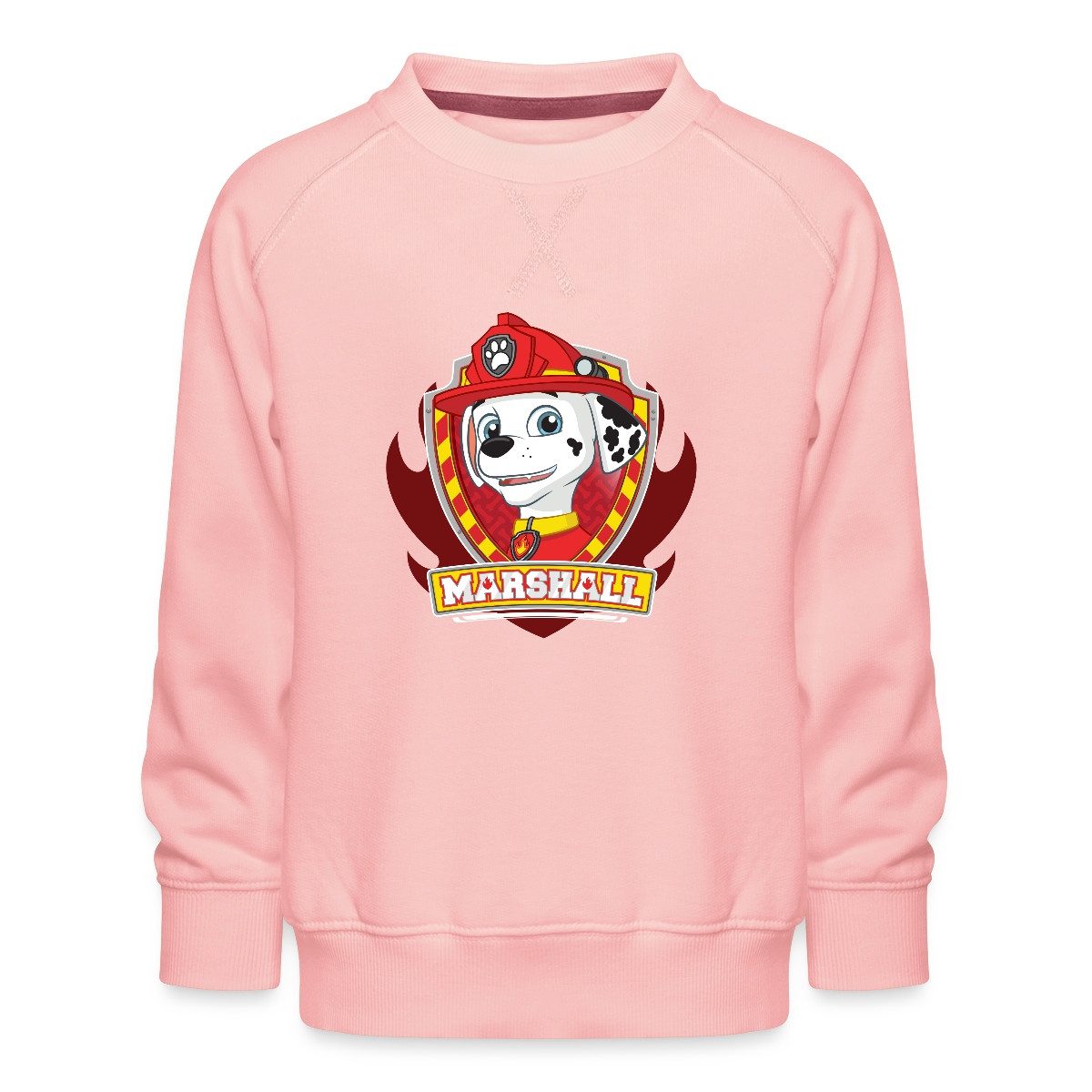 Spreadshirt Sweatshirt Paw Patrol Marshall Feuerwehrhund Feuerwehr Emblem Kinder Premium Pull (1-tlg)