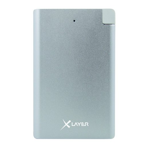 XLAYER »Zusatzakku XLayer Powerbank Pocket PRO Polymer Aluminium 2500mAh Smartphones/Tablets« Powerbank