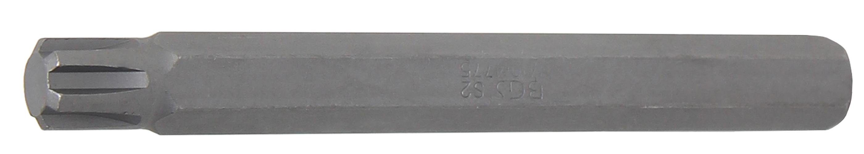 BGS technic Bit-Schraubendreher Bit, Länge 100 mm, Antrieb Außensechskant 10 mm (3/8), Keil-Profil (für RIBE) M10