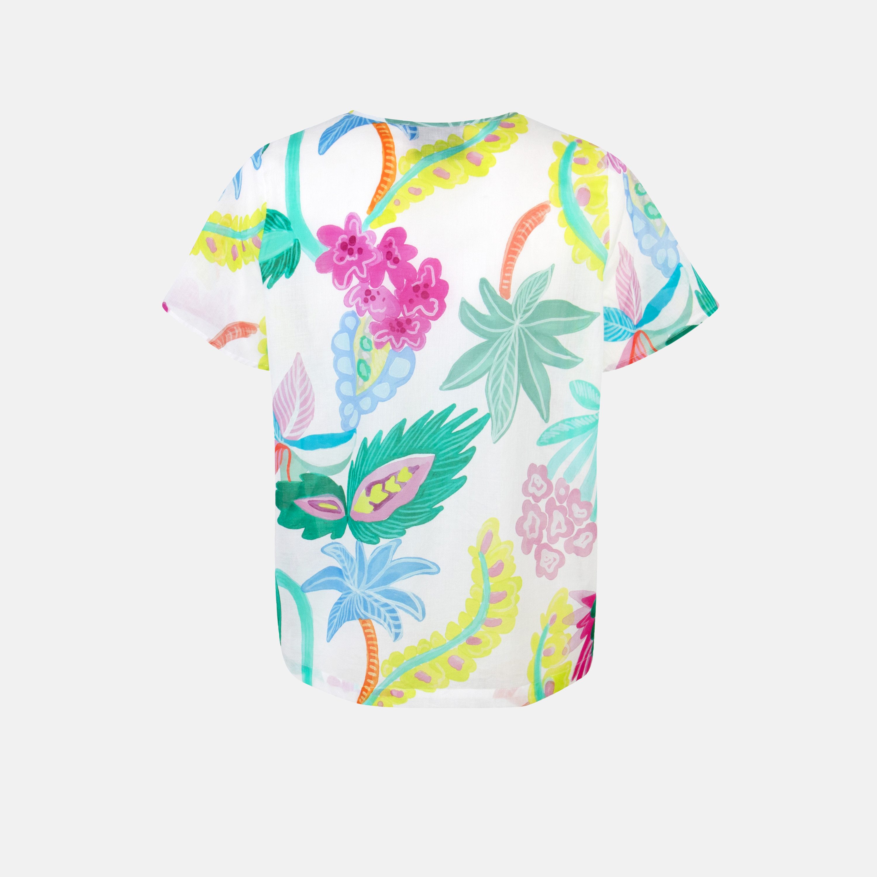Lieblingsstück Schlupfbluse mit Tropicalprint