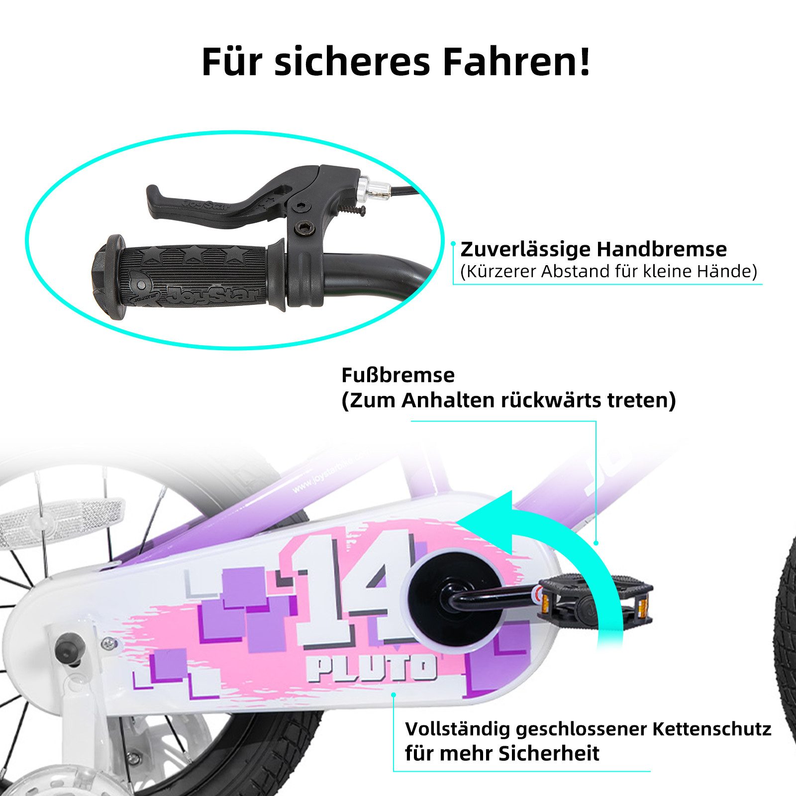 JOYSTAR Kinderfahrrad 12/14 /16/18/20 Zoll fahrrad für Jungen und Mädchen 3-12 Jahre, Mit Korb, Stützrädern, Fahrradklingel, Flaschenhalter, Kettenabdeckung