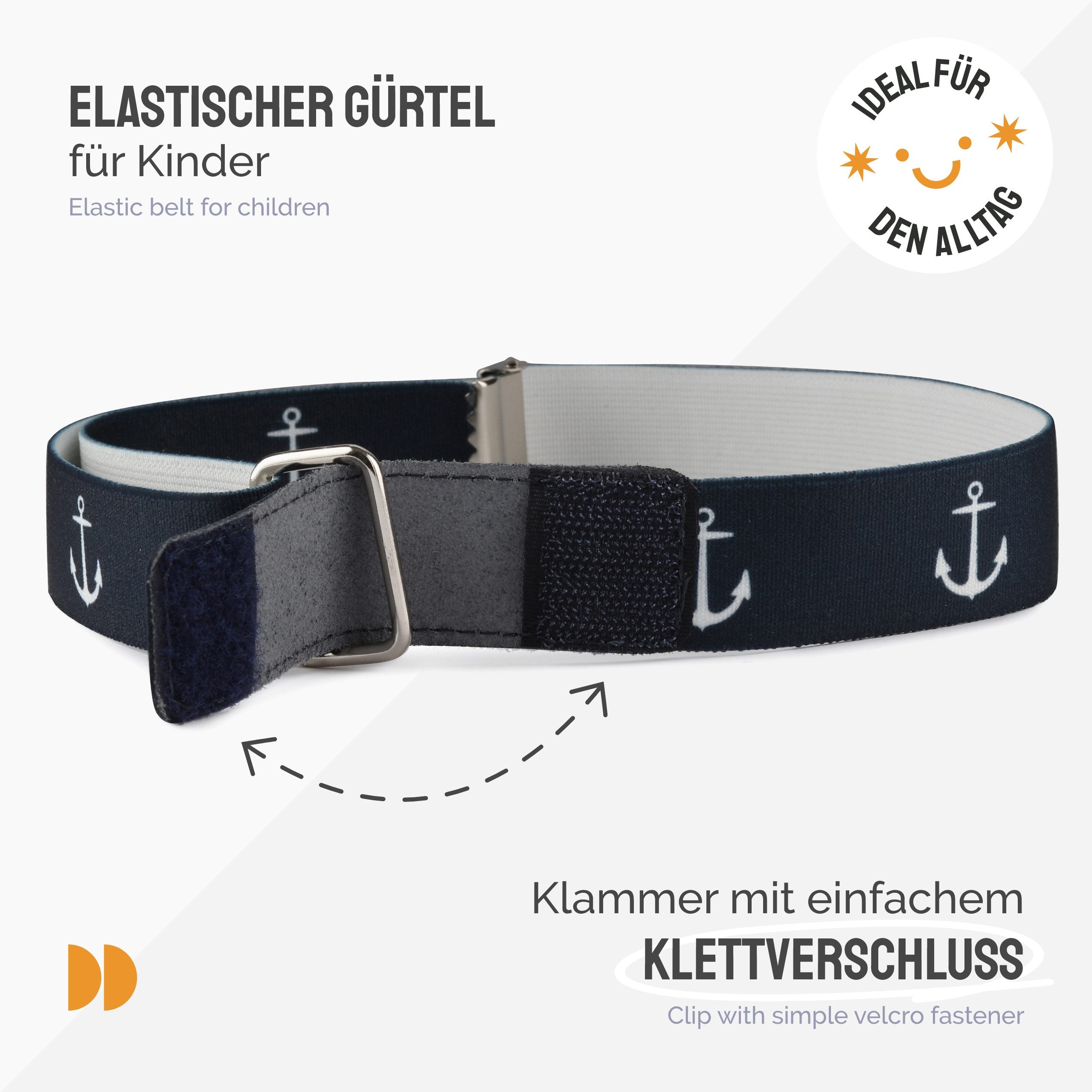Ladeheid Stoffgürtel Kinder Gürtel Elastik-Gürtel 1-12 Jahre 34-90 cm P15 (1-St) – Bild 2 von 5