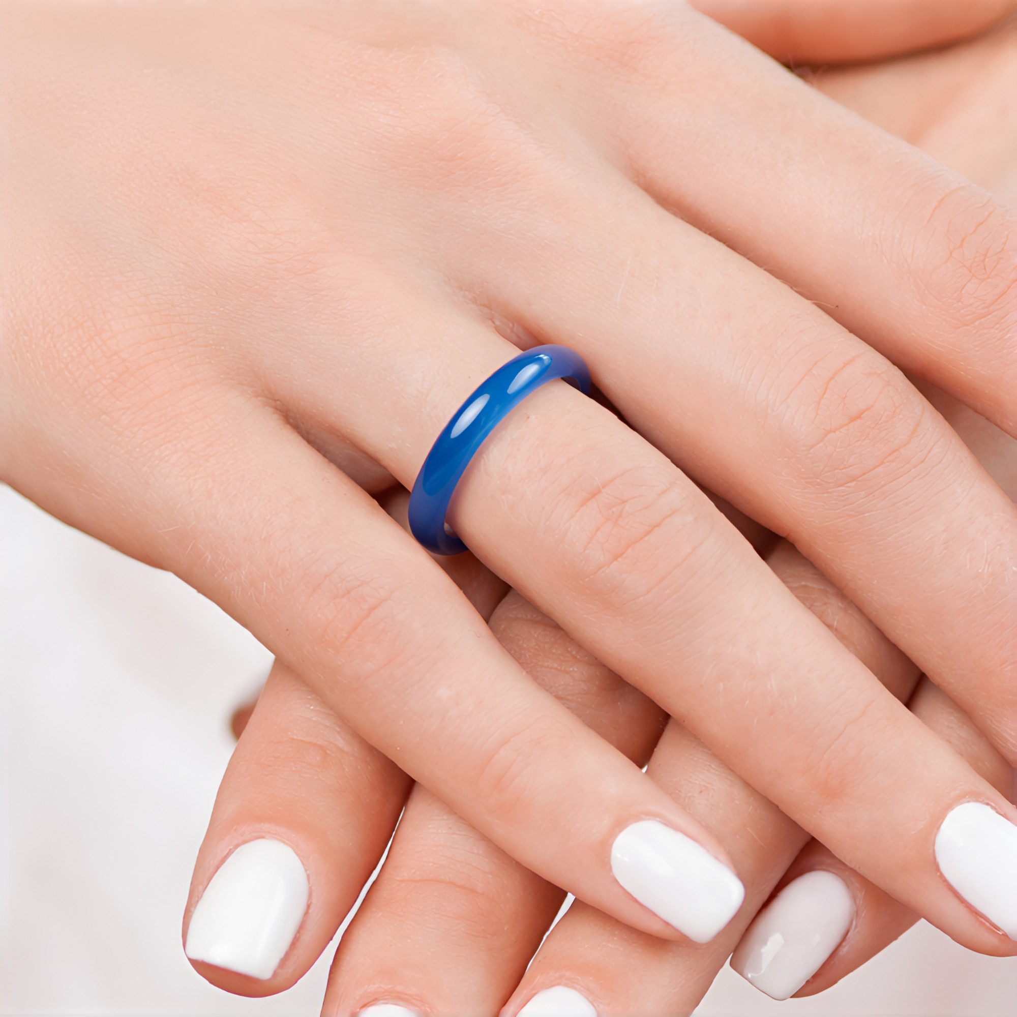 Cavill Solitärring Cavill Ring Blaue Achat 20x20 mm, Sterling Silber, Damen günstig online kaufen