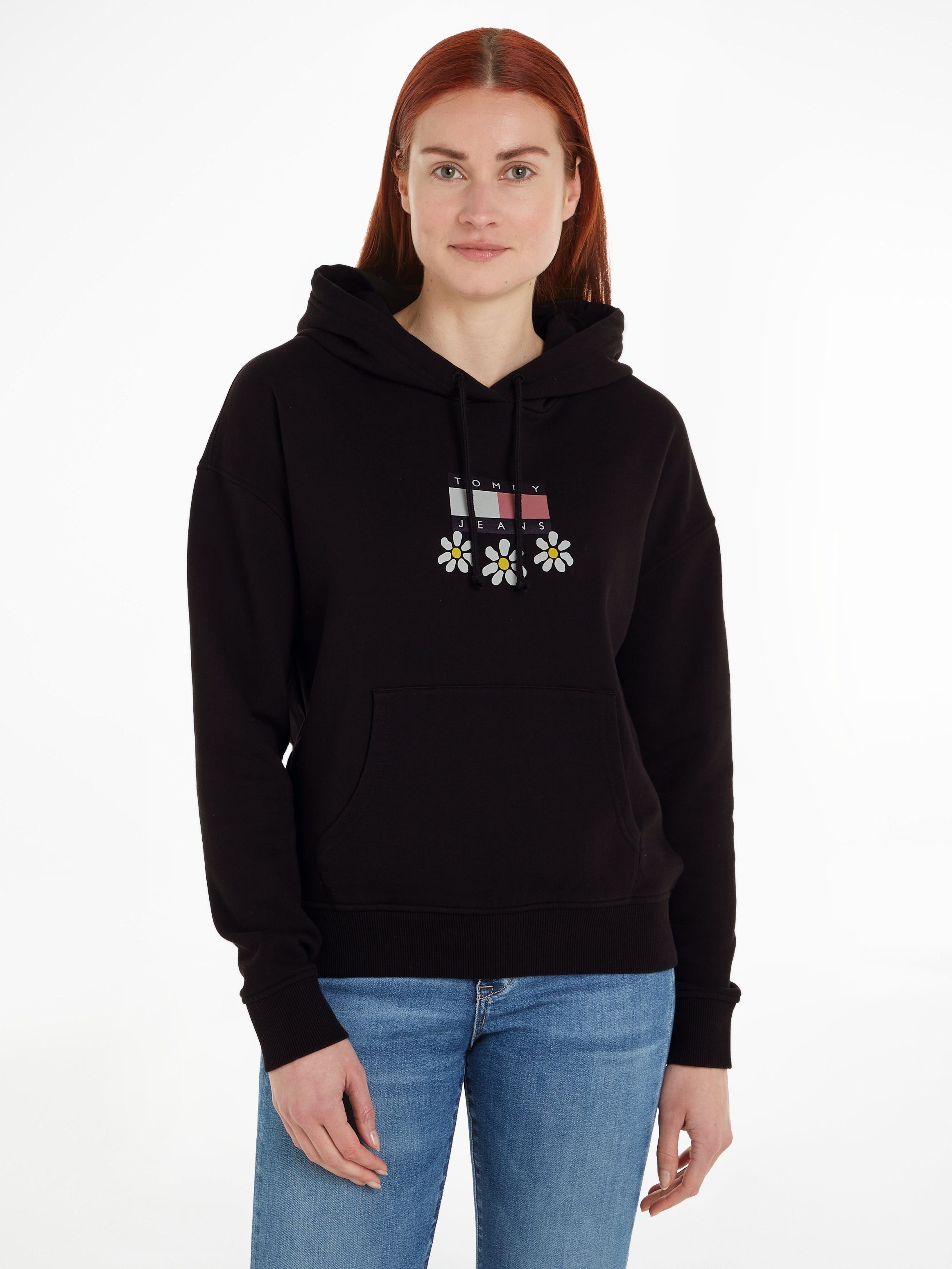 Tommy Jeans Sweatshirt TJW BXY DAISY FLAG HOODIE mit Frontprint